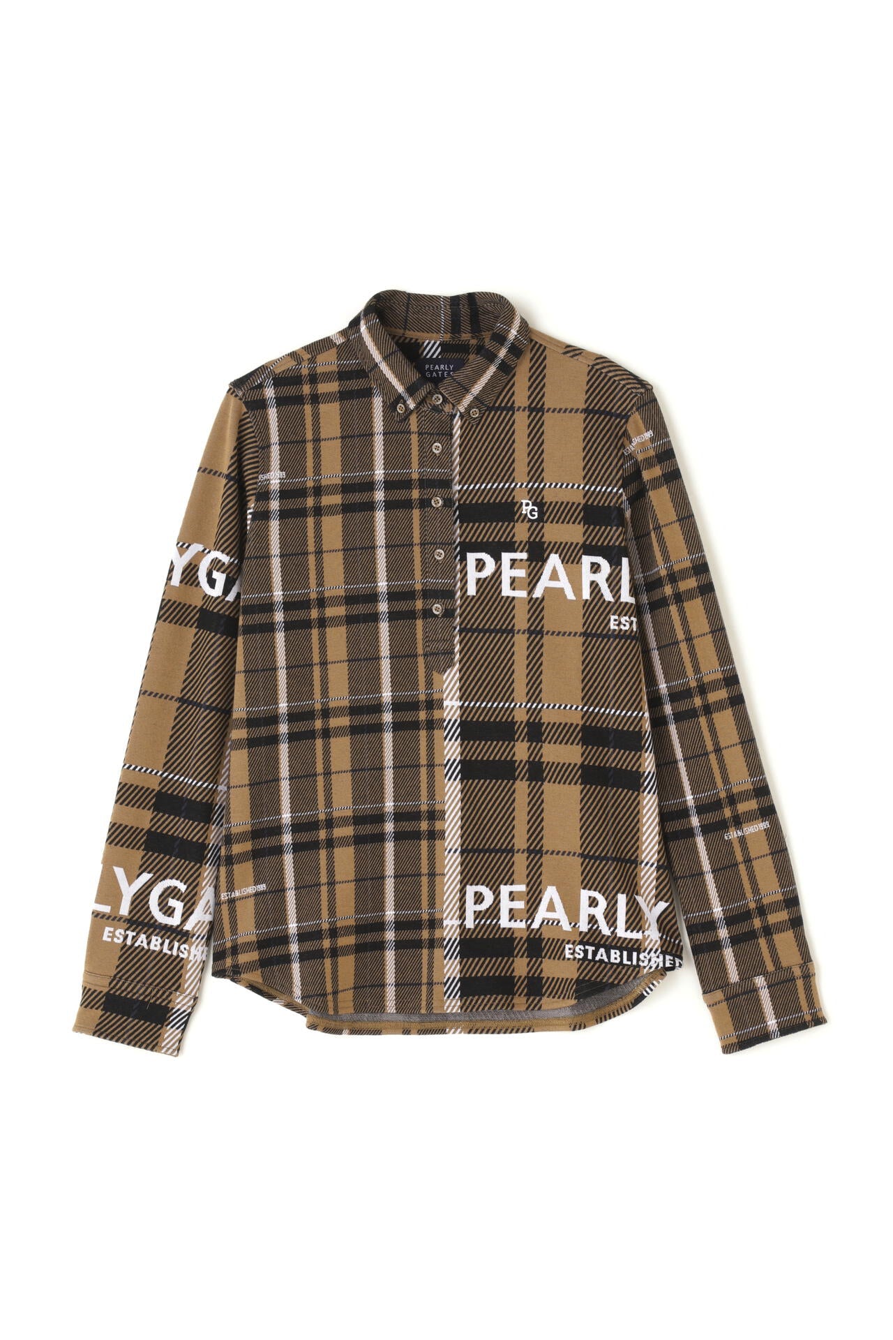 Wジャガード 長袖カットソープルオーバー ＜CHECKシリーズ＞ | PEARLY