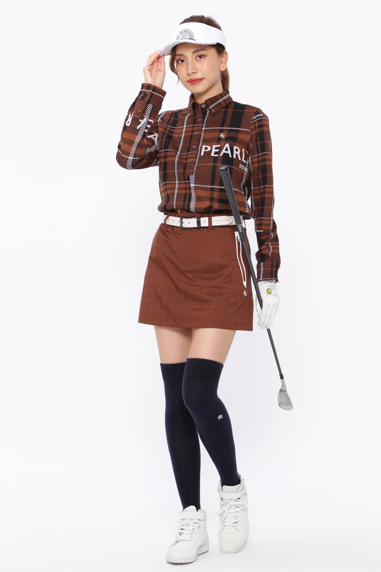 Wジャガード 長袖カットソープルオーバー ＜CHECKシリーズ＞ | PEARLY