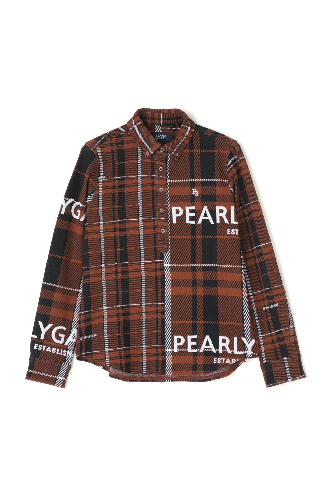 Wジャガード 長袖カットソープルオーバー ＜CHECKシリーズ＞ | PEARLY