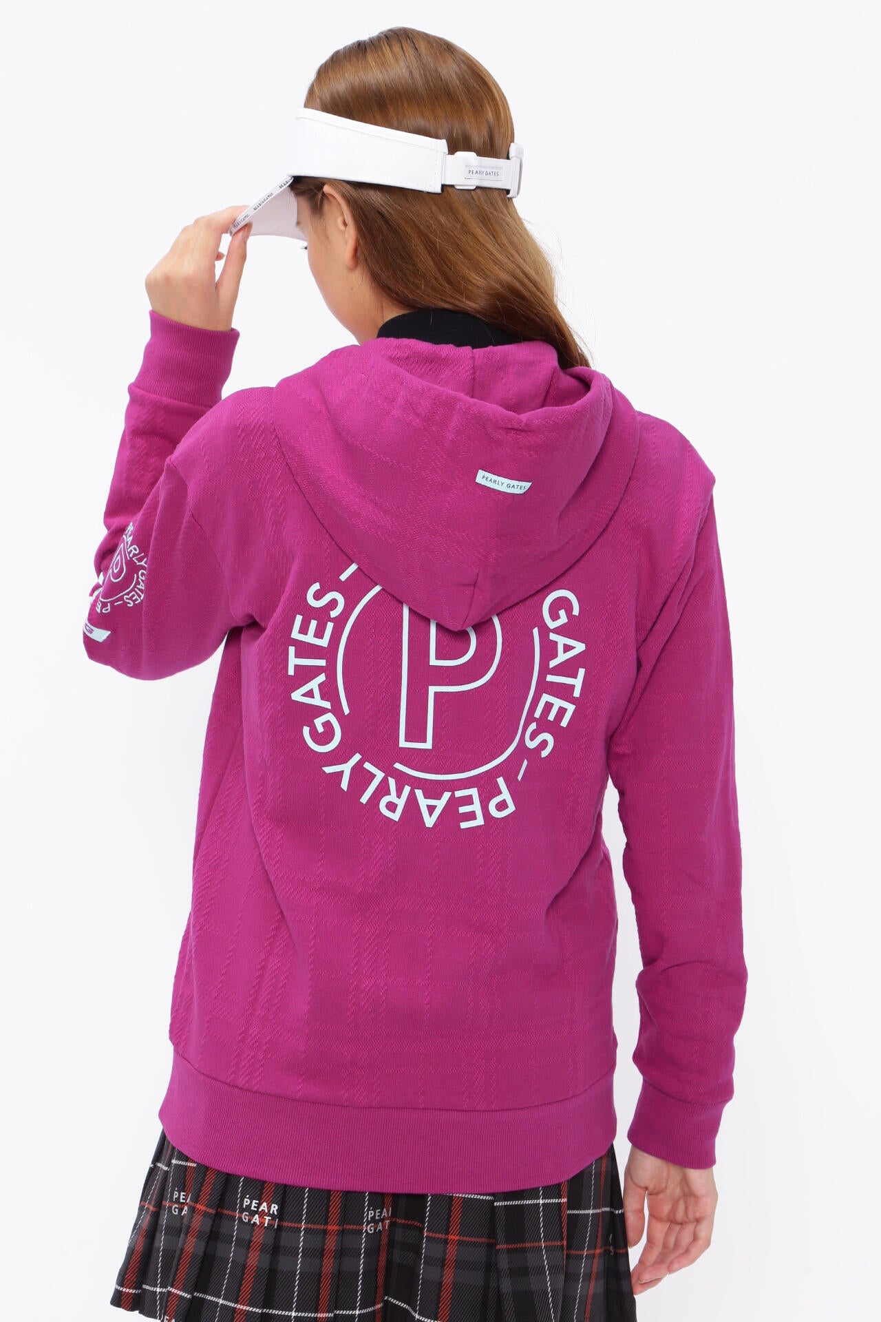 コットン裏毛ジャガード フルジップフーディジャケット | PEARLY GATES