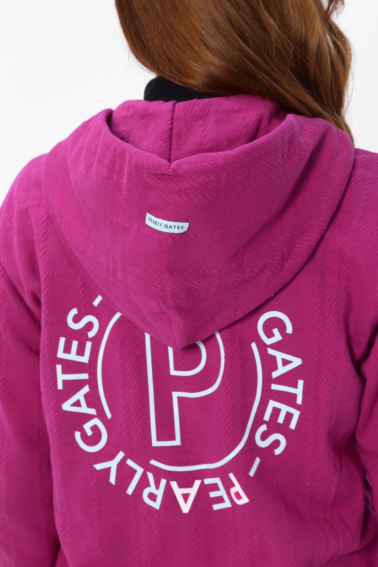 コットン裏毛ジャガード フルジップフーディジャケット | PEARLY GATES