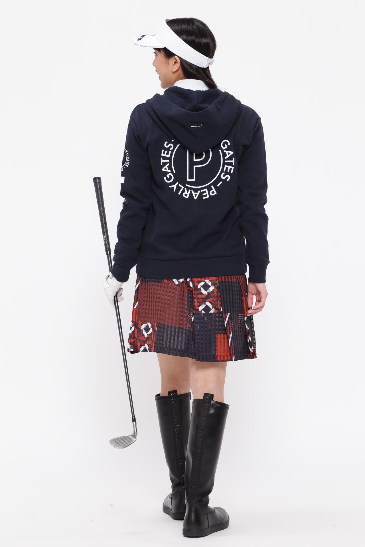 コットン裏毛ジャガード フルジップフーディジャケット | PEARLY GATES