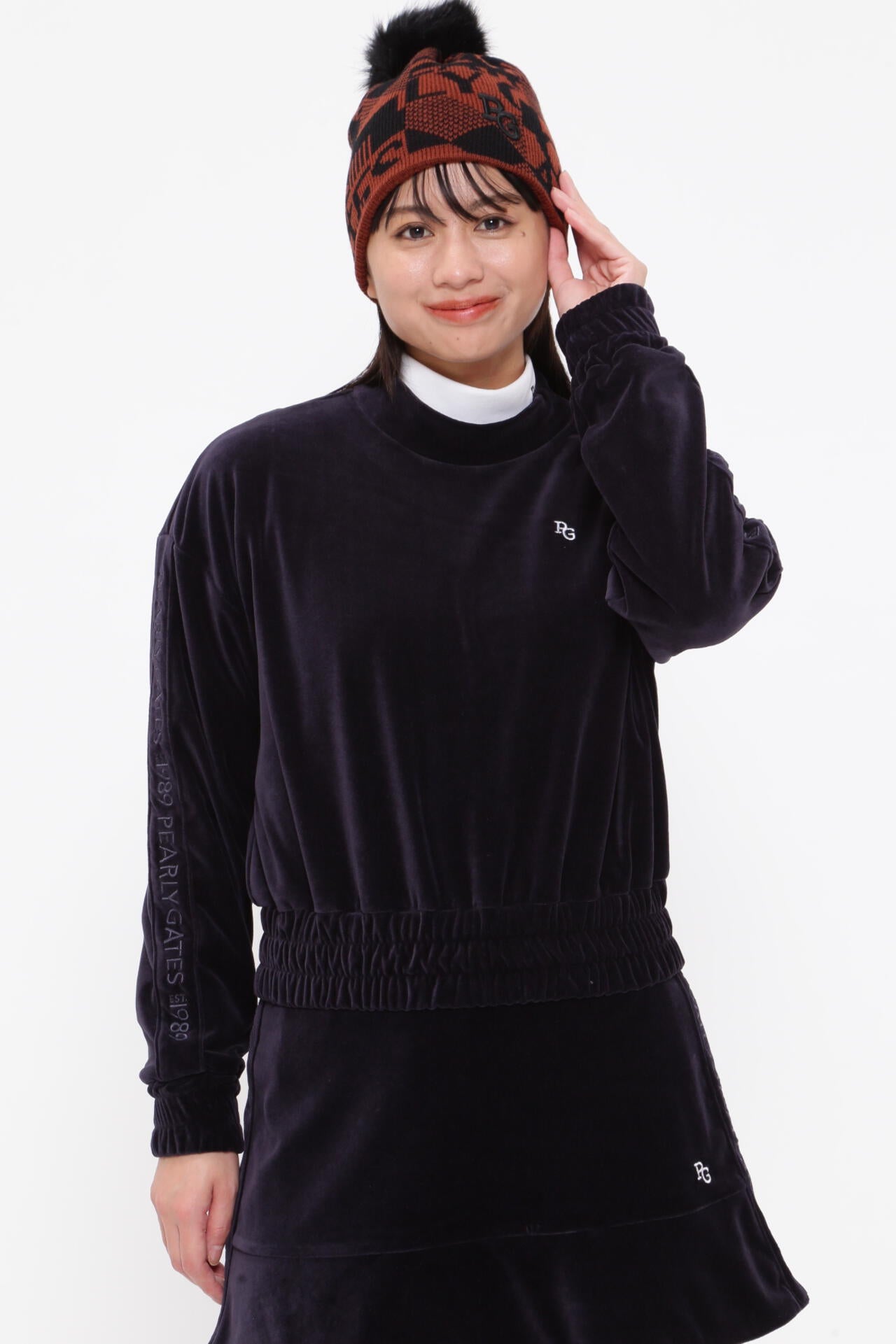 サマーベロア モックネックカットソー | PEARLY GATES（パーリーゲイツ