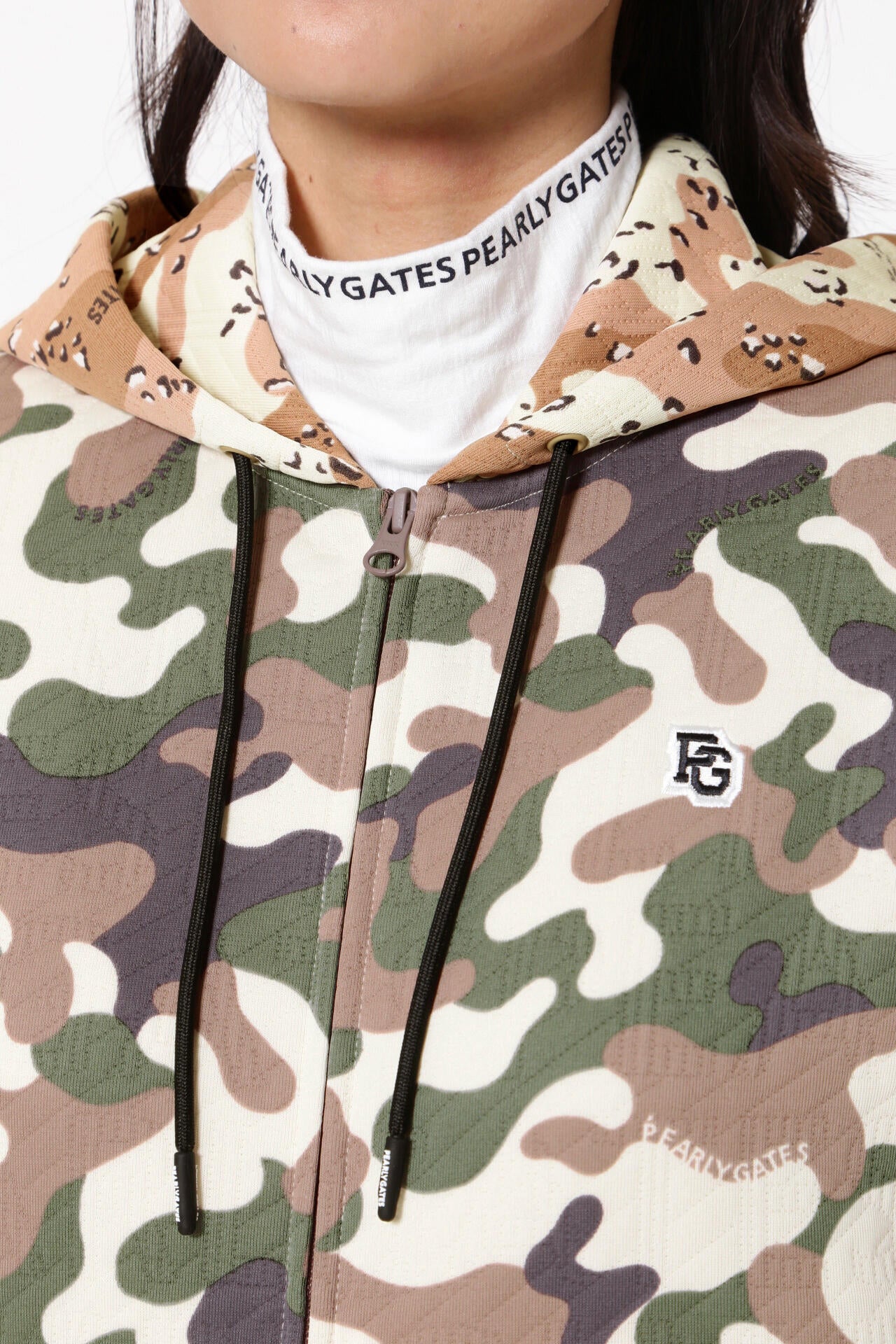 マルチカモ柄 マトラッセジャガード フーディ＜マルチカモ＞ | PEARLY