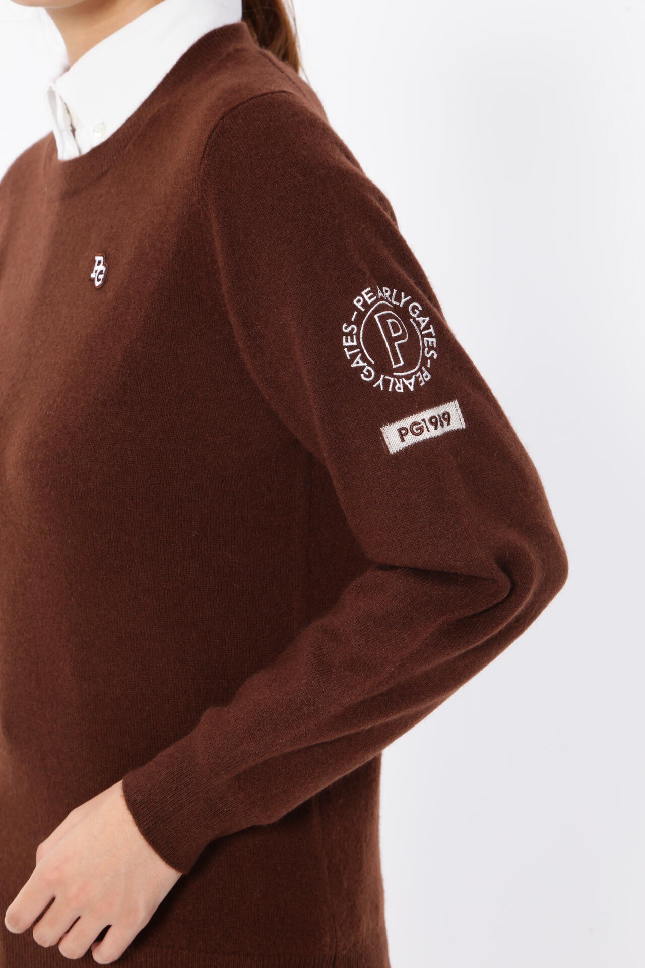 カシミア天竺 クルーネックニットプルオーバー | PEARLY GATES