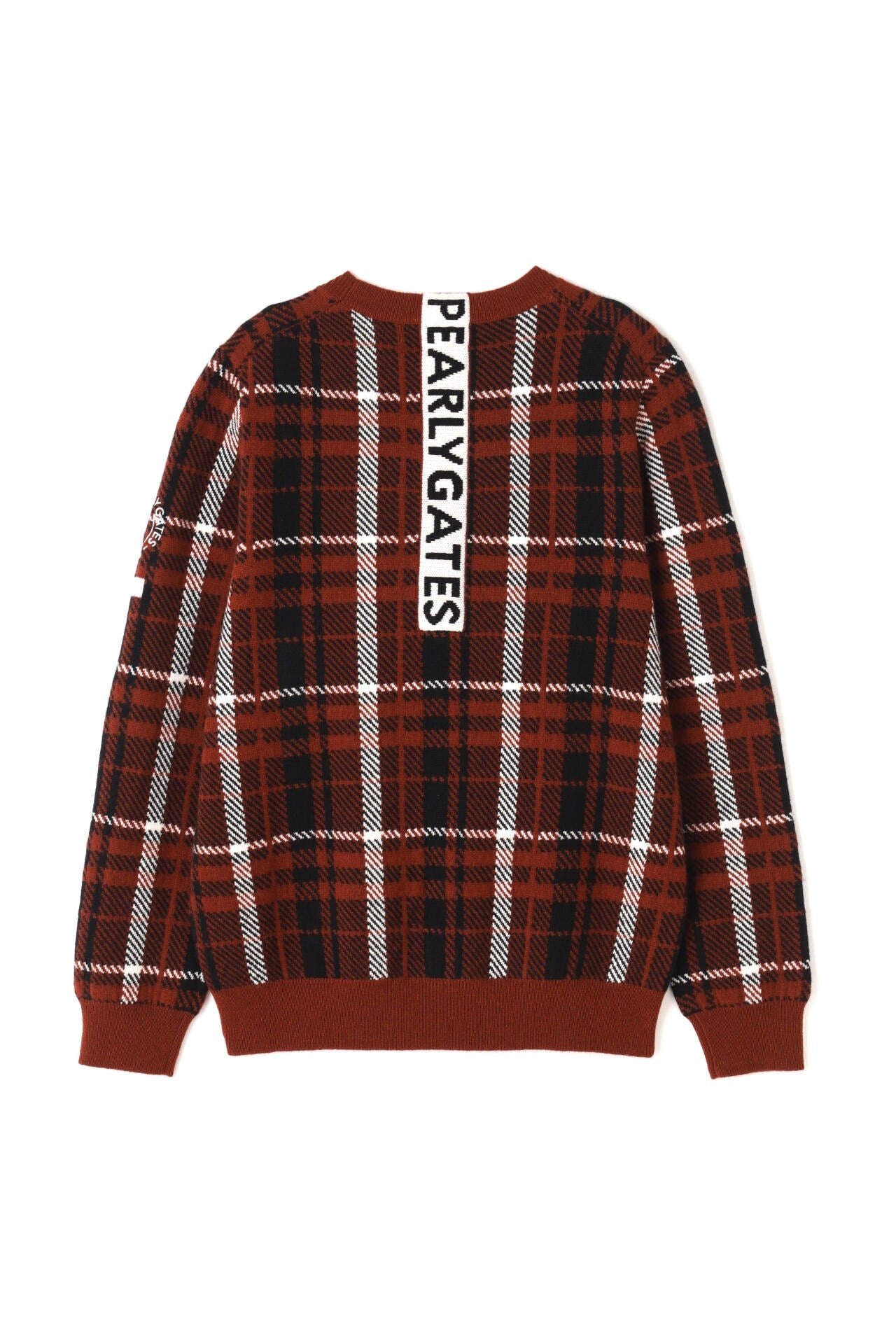 カシミア天竺 クルーネックニットプルオーバー ＜CHECKシリーズ