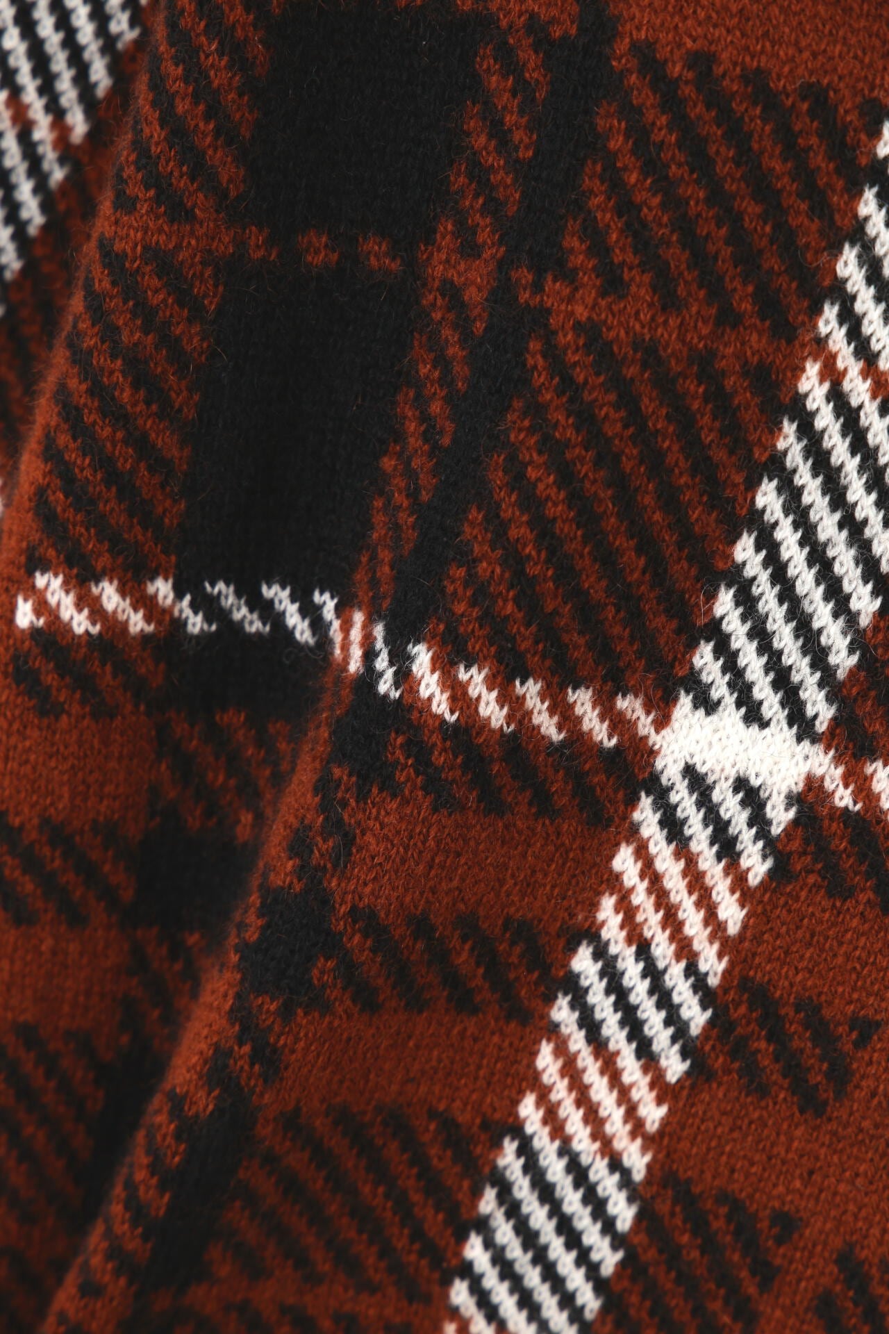 カシミア天竺 クルーネックニットプルオーバー ＜CHECKシリーズ