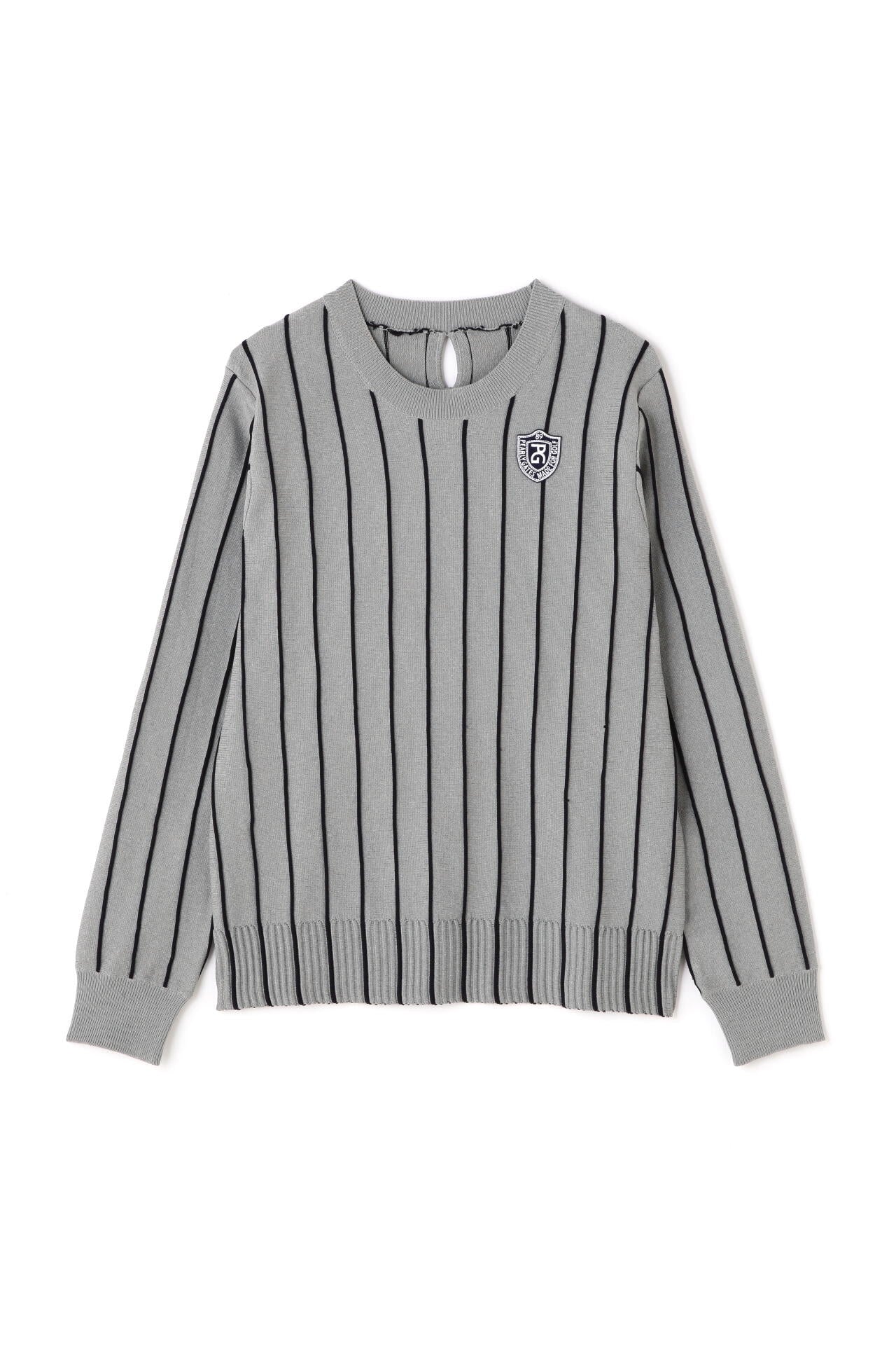 クルーネックニットプルオーバー ＜PGロゴストライプ＞ | PEARLY GATES