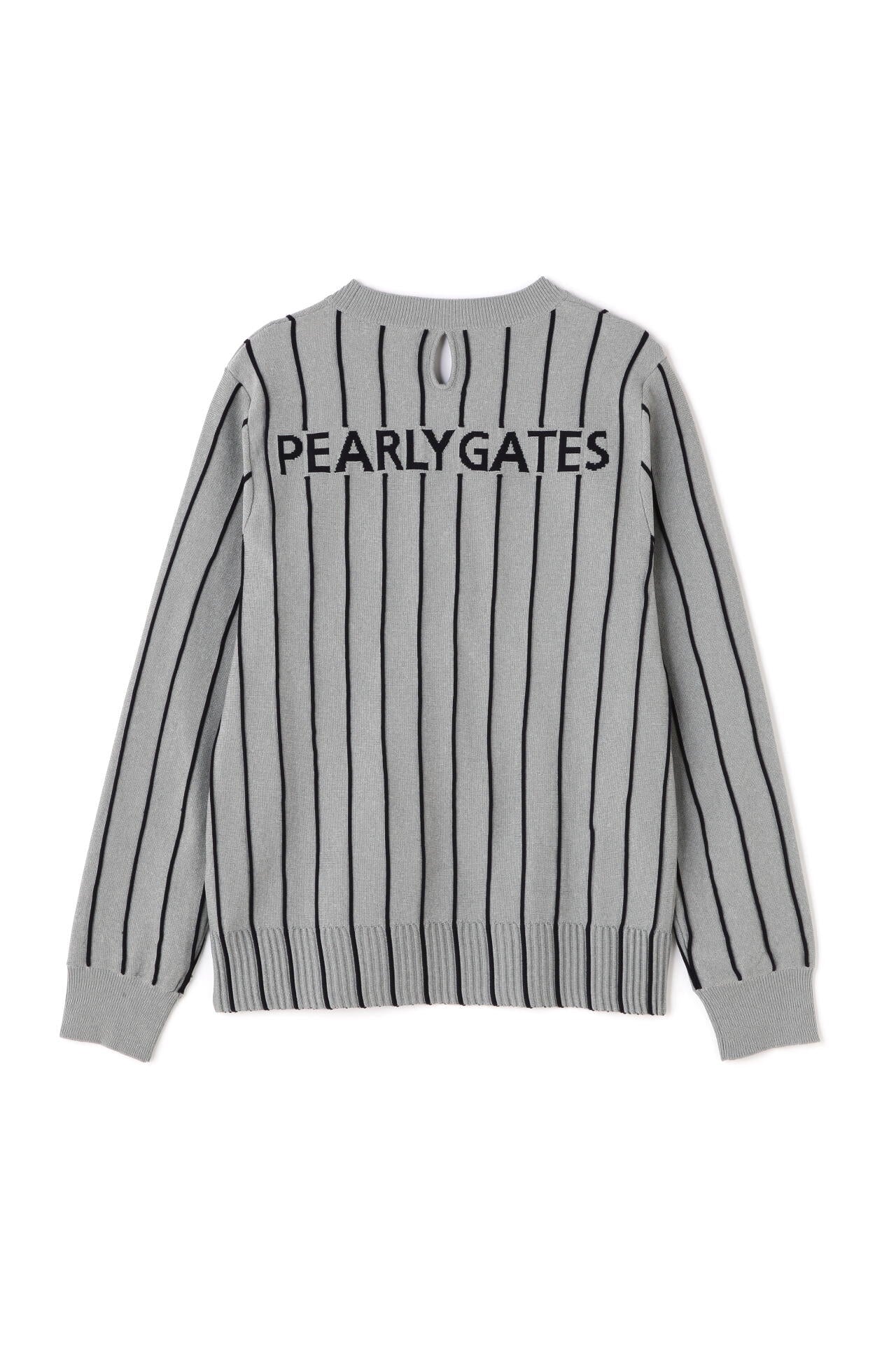クルーネックニットプルオーバー ＜PGロゴストライプ＞ | PEARLY GATES