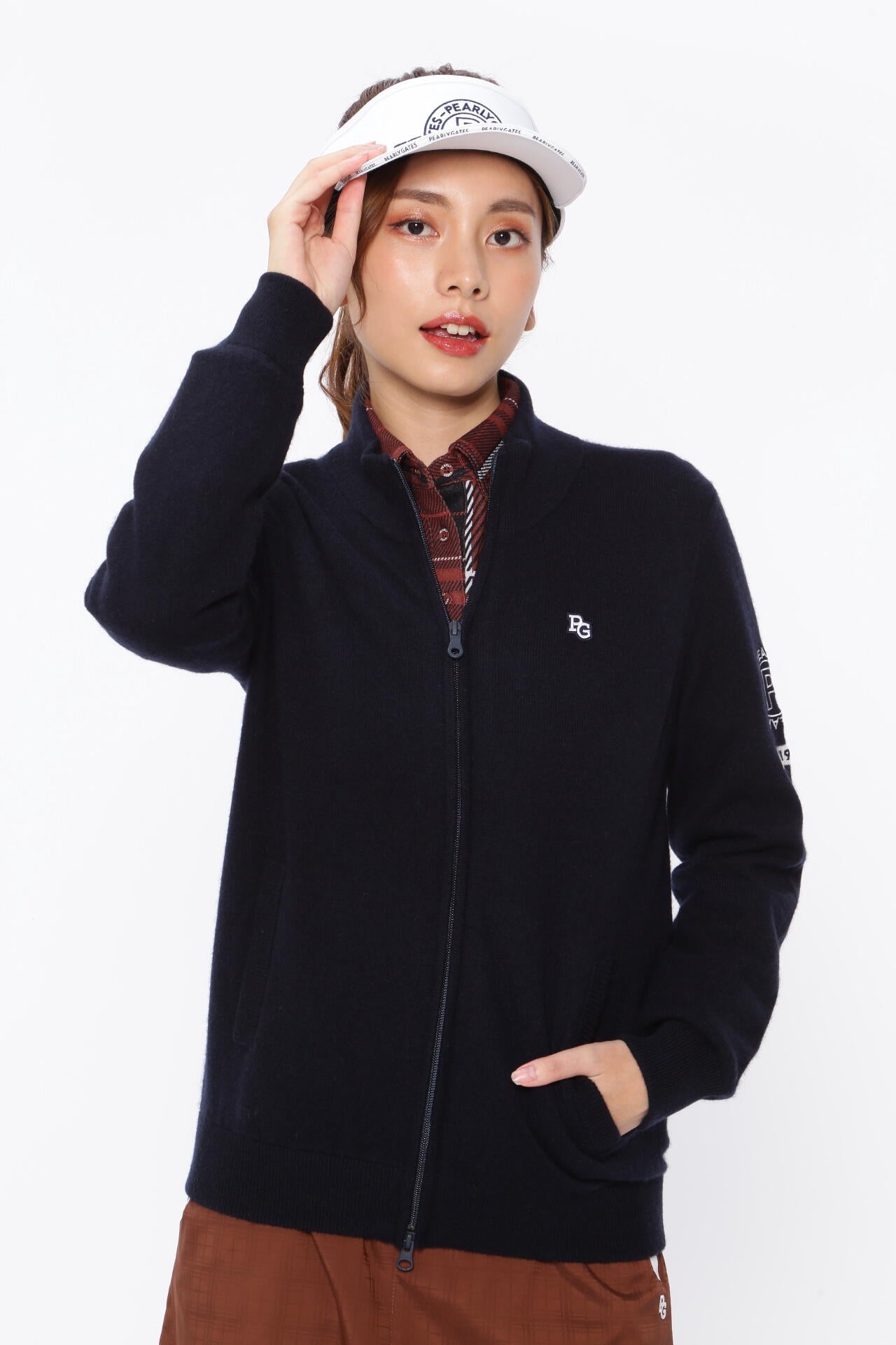 カシミヤ天竺 フルジップニットジャケット | PEARLY GATES（パーリー