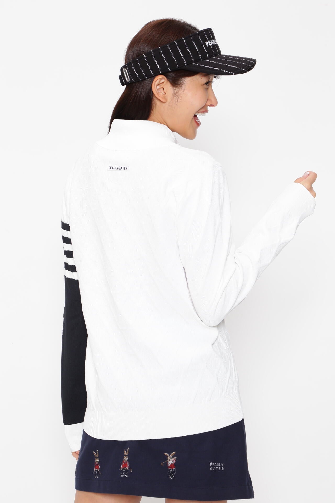 新品●パーリーゲイツ●日本製　アーガイル柄　レディース　ジャガードジャケット　M ジャガード フルジップニットブルゾン ＜NEWアーガイル＞ | PEARLY