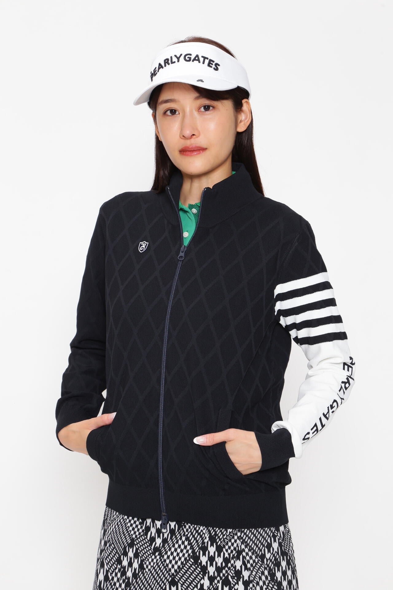 ジャガード フルジップニットブルゾン ＜NEWアーガイル＞ | PEARLY