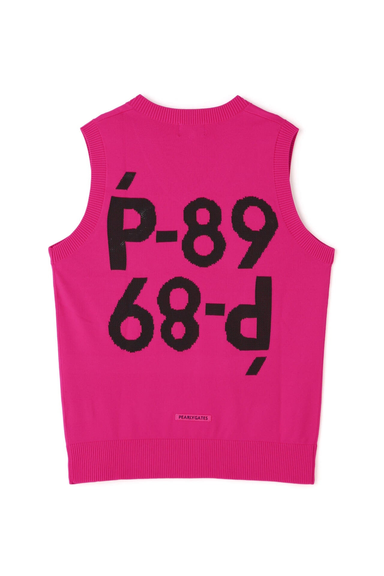 光栓50 Vネックニットベストプルオーバー ＜Pink with BLACK＞