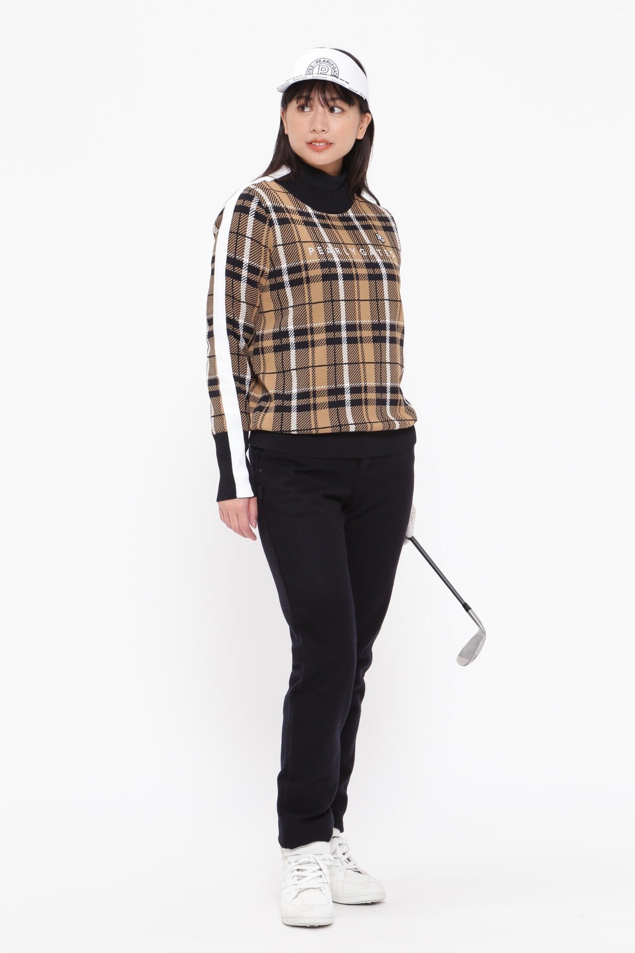 モックネックニットプルオーバー ＜CHECKシリーズ＞ | PEARLY GATES