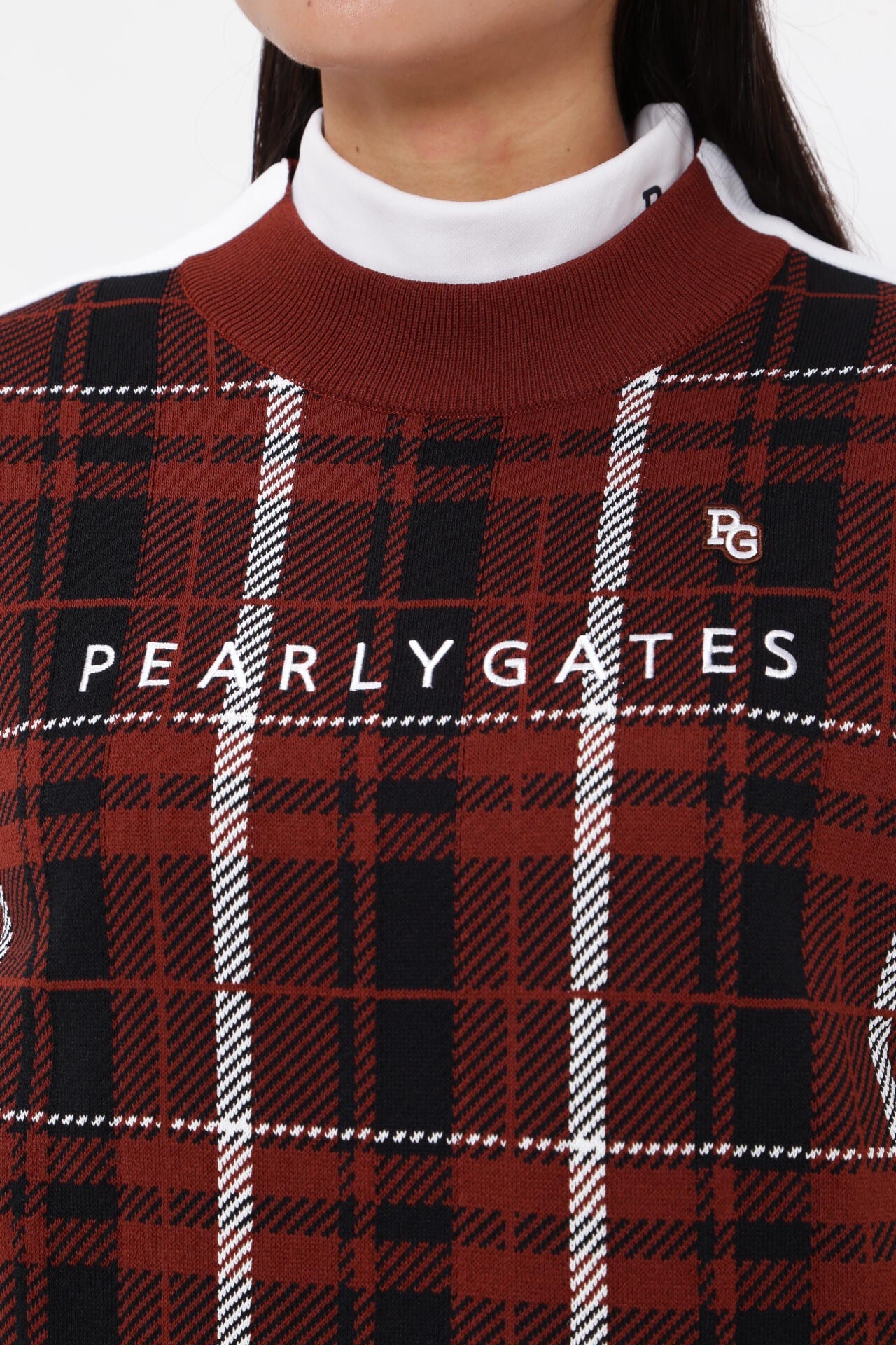 モックネックニットプルオーバー ＜CHECKシリーズ＞ | PEARLY GATES