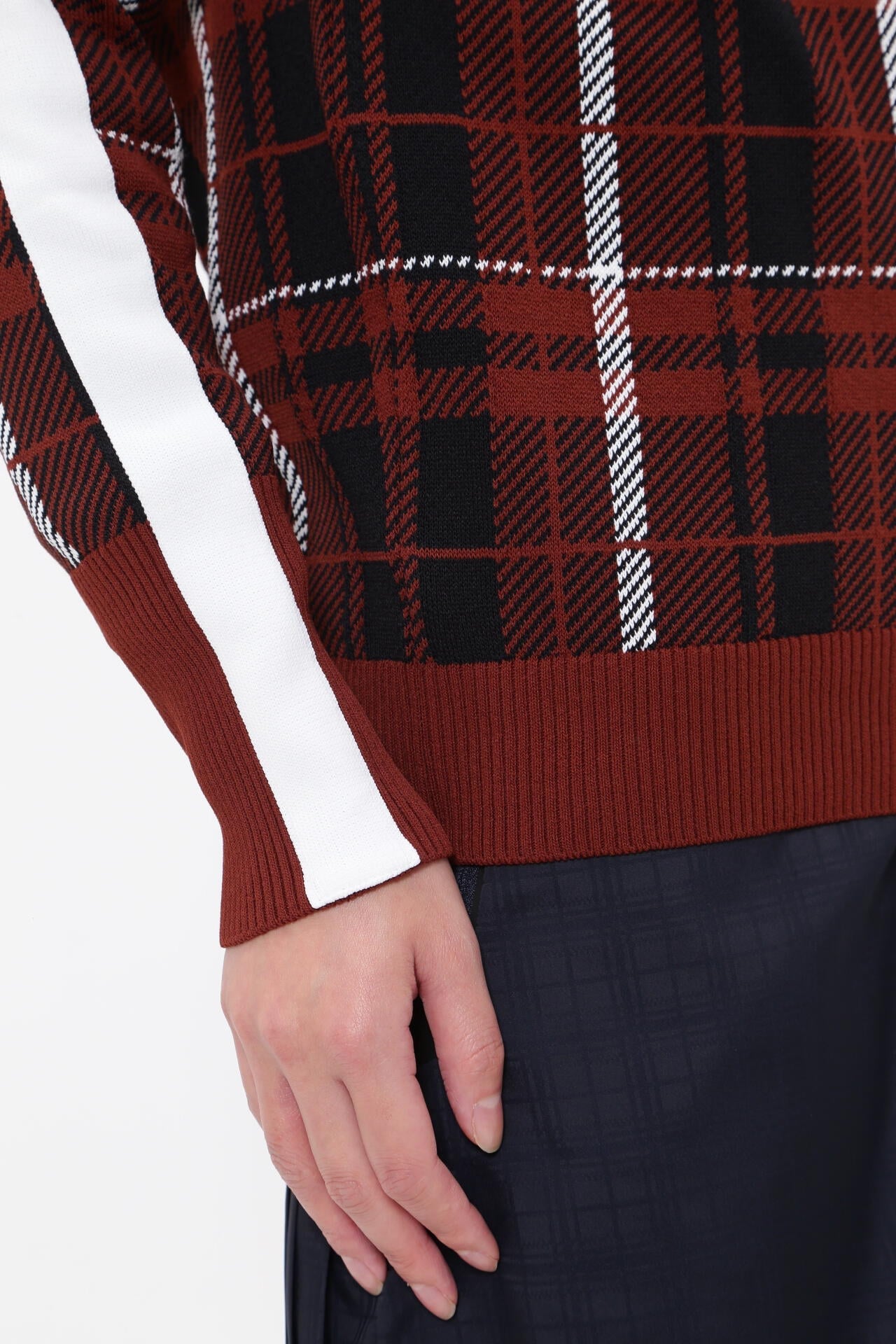 モックネックニットプルオーバー ＜CHECKシリーズ＞ | PEARLY GATES