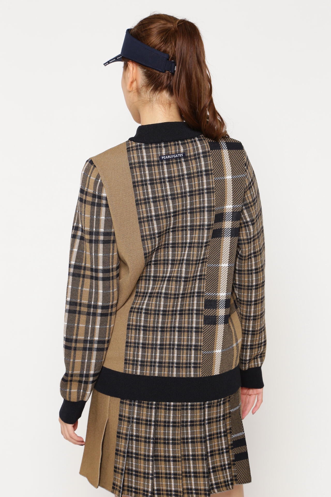 バウンドウール モックネックニットプルオーバー ＜CHECKシリーズ