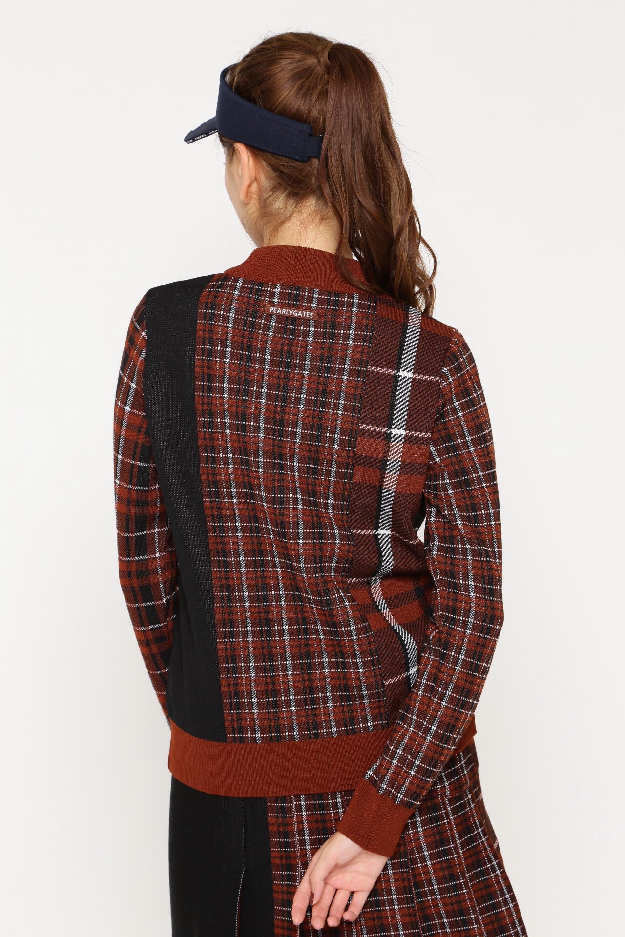 バウンドウール モックネックニットプルオーバー ＜CHECKシリーズ