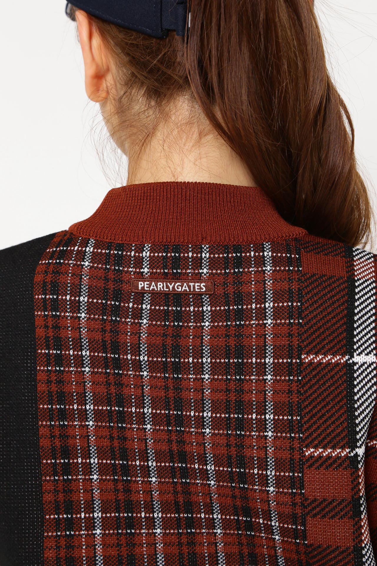 バウンドウール モックネックニットプルオーバー ＜CHECKシリーズ