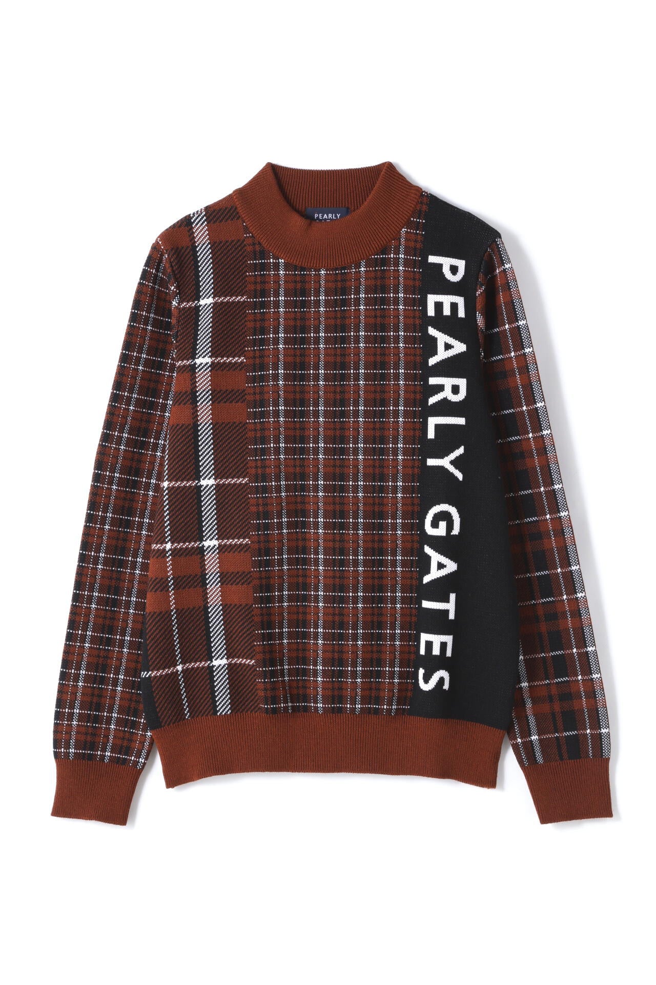 バウンドウール モックネックニットプルオーバー ＜CHECKシリーズ