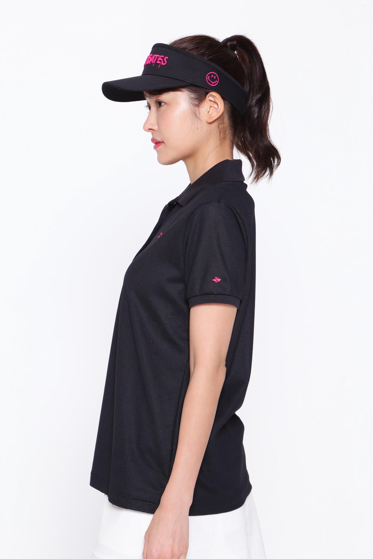 裏カノコ 半袖ポロシャツ ＜Pink with BLACK＞