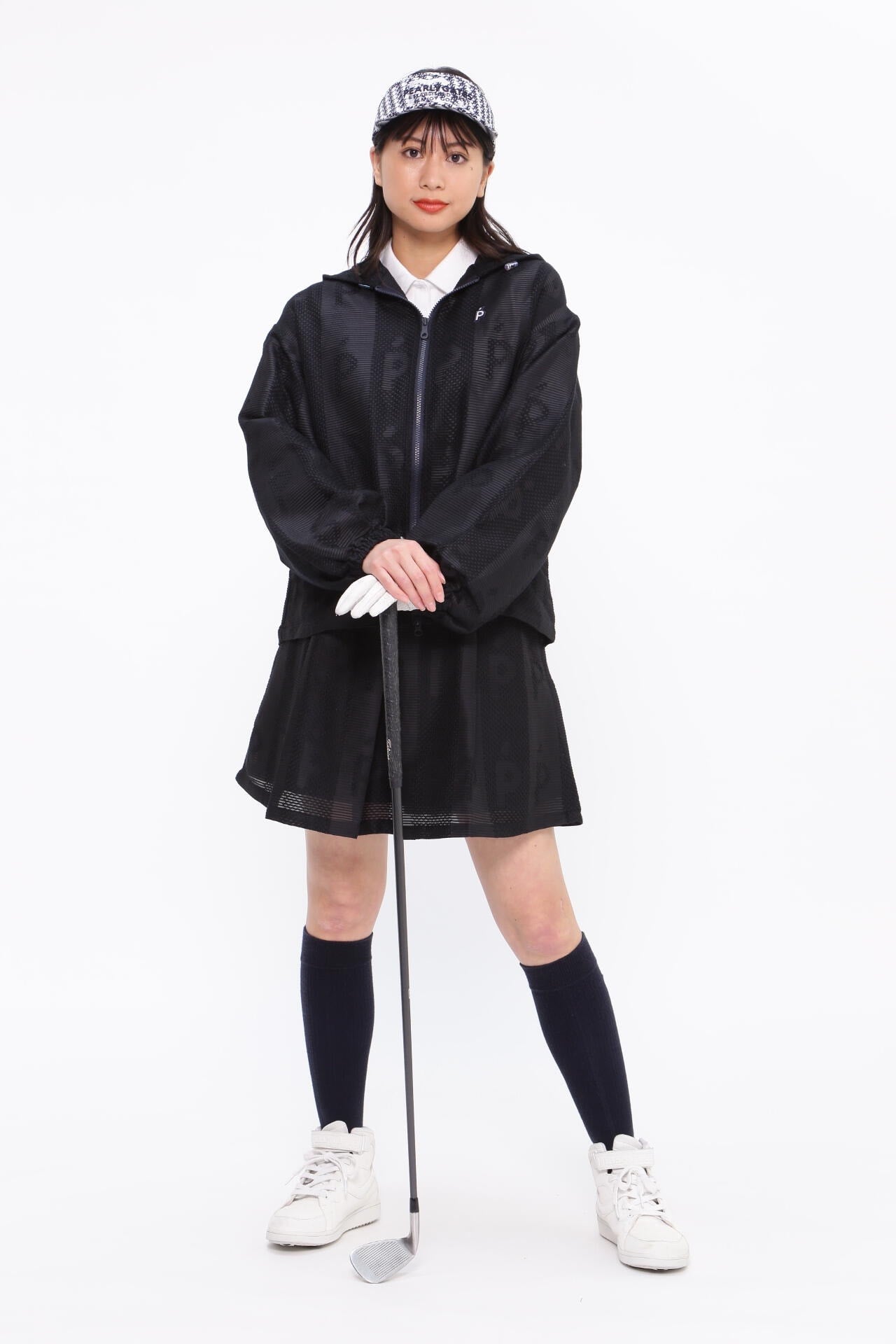 PGロゴメッシュジャガード フルジップフーディ