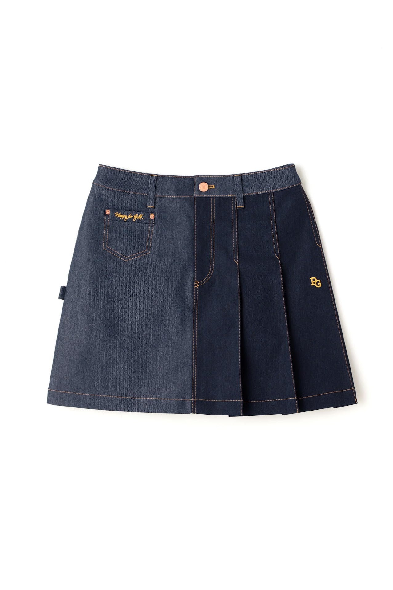 7.7OZポリエステルストレッチデニムスカート