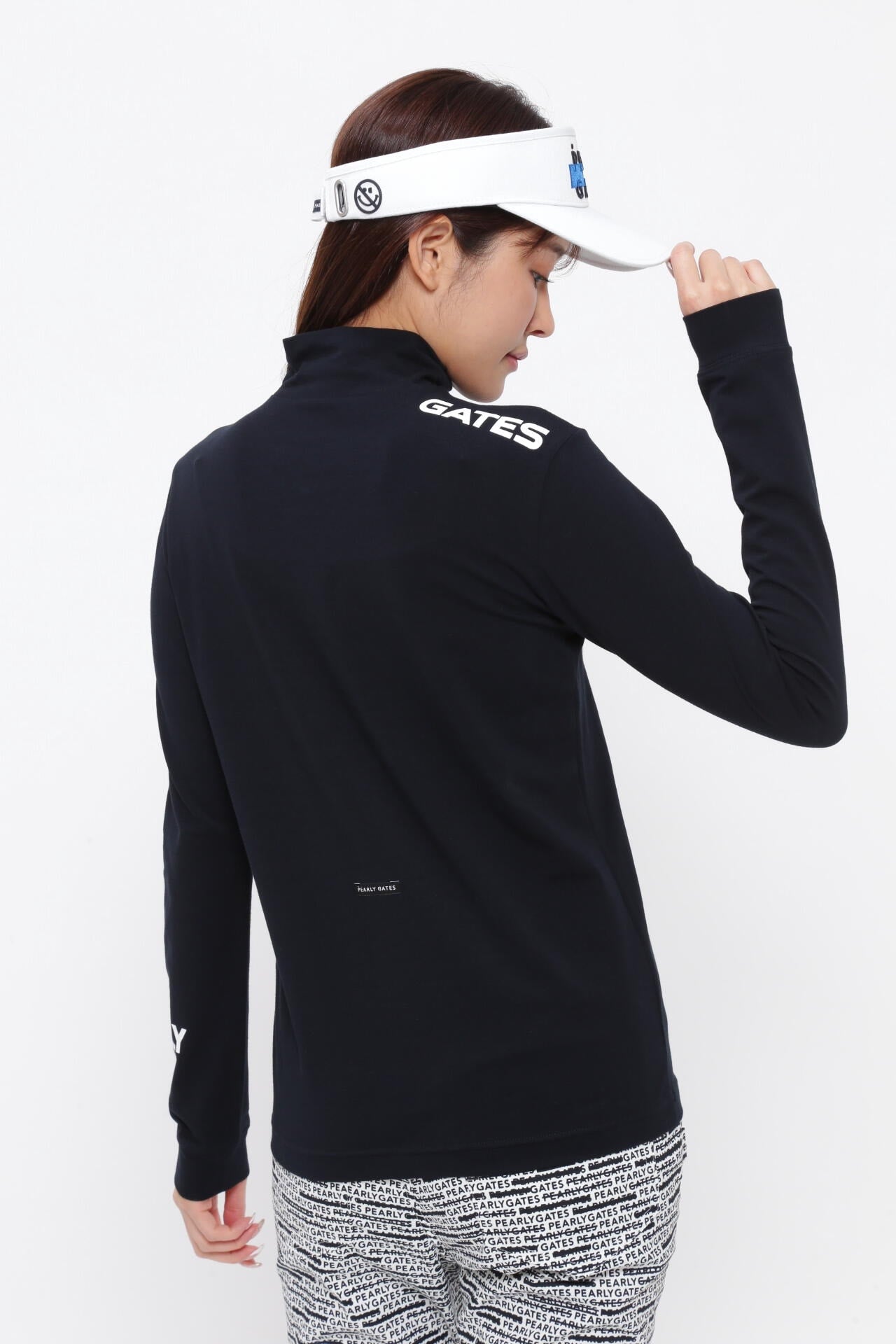 PEARLY GATES長袖ベア天竺ハイネックカットソー PEARLY GATES｜綿ベア天竺長袖ハイネックカットソー <NICO総柄