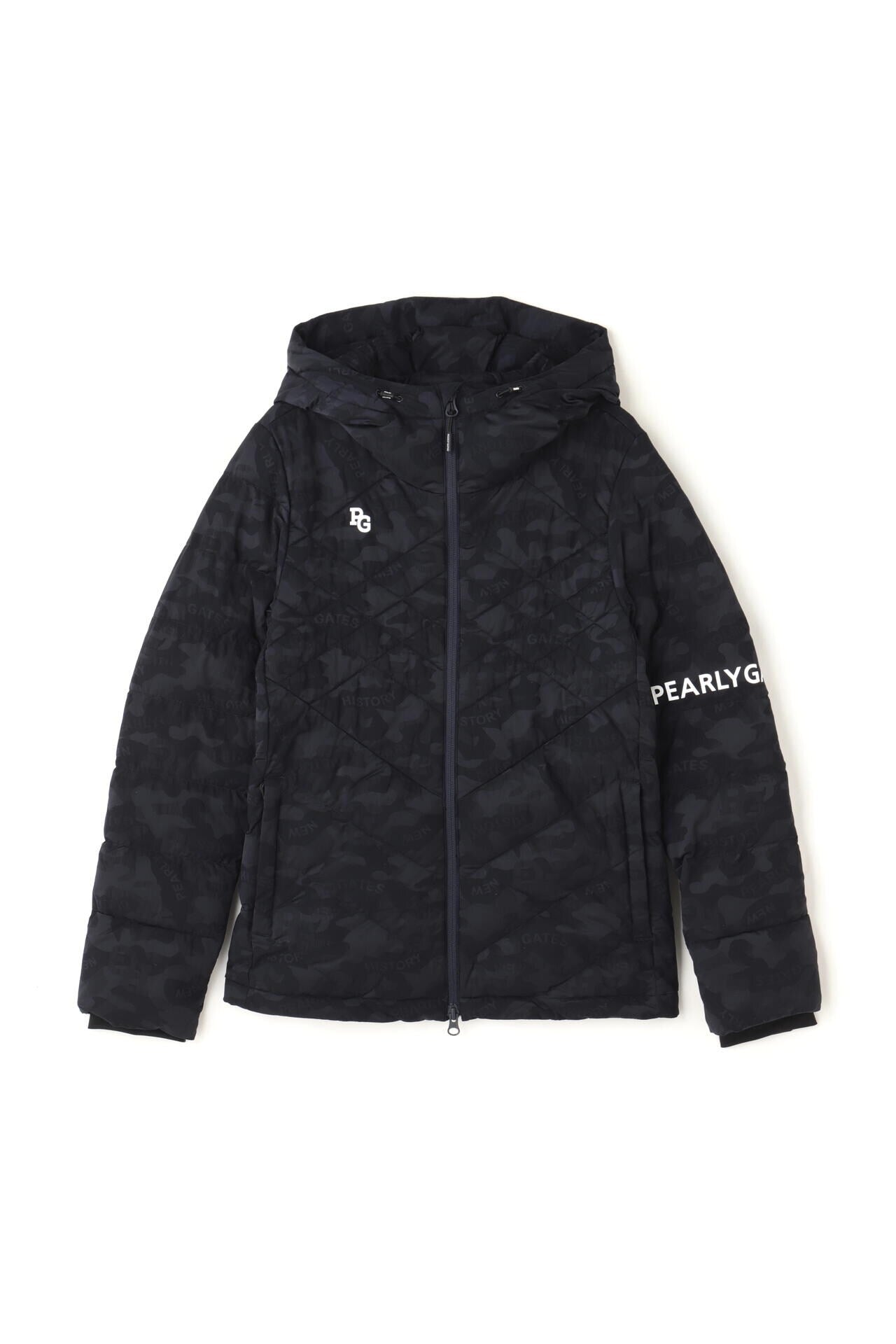 Nyストレッチ中綿フーディブルゾン ＜カモフラジャガード