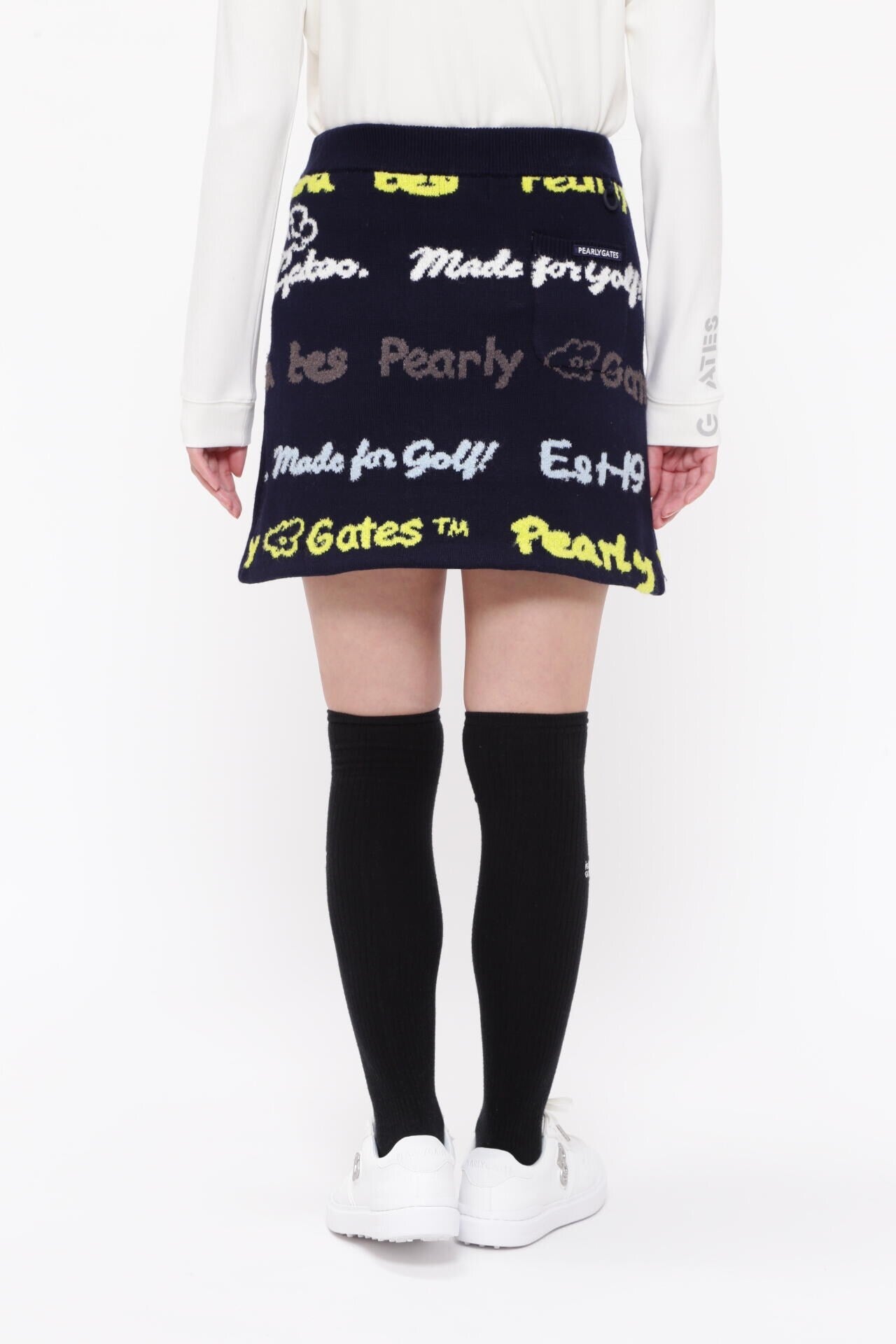 天竺×ロゴインターシャ ニットスカート | PEARLY GATES（パーリー 