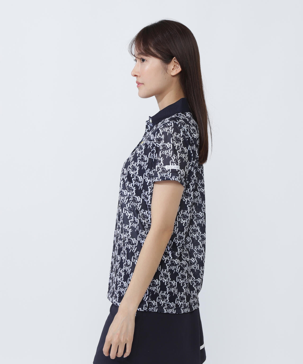 KAZEメッシュ半袖ポロシャツ ＜ロゴ総柄＞