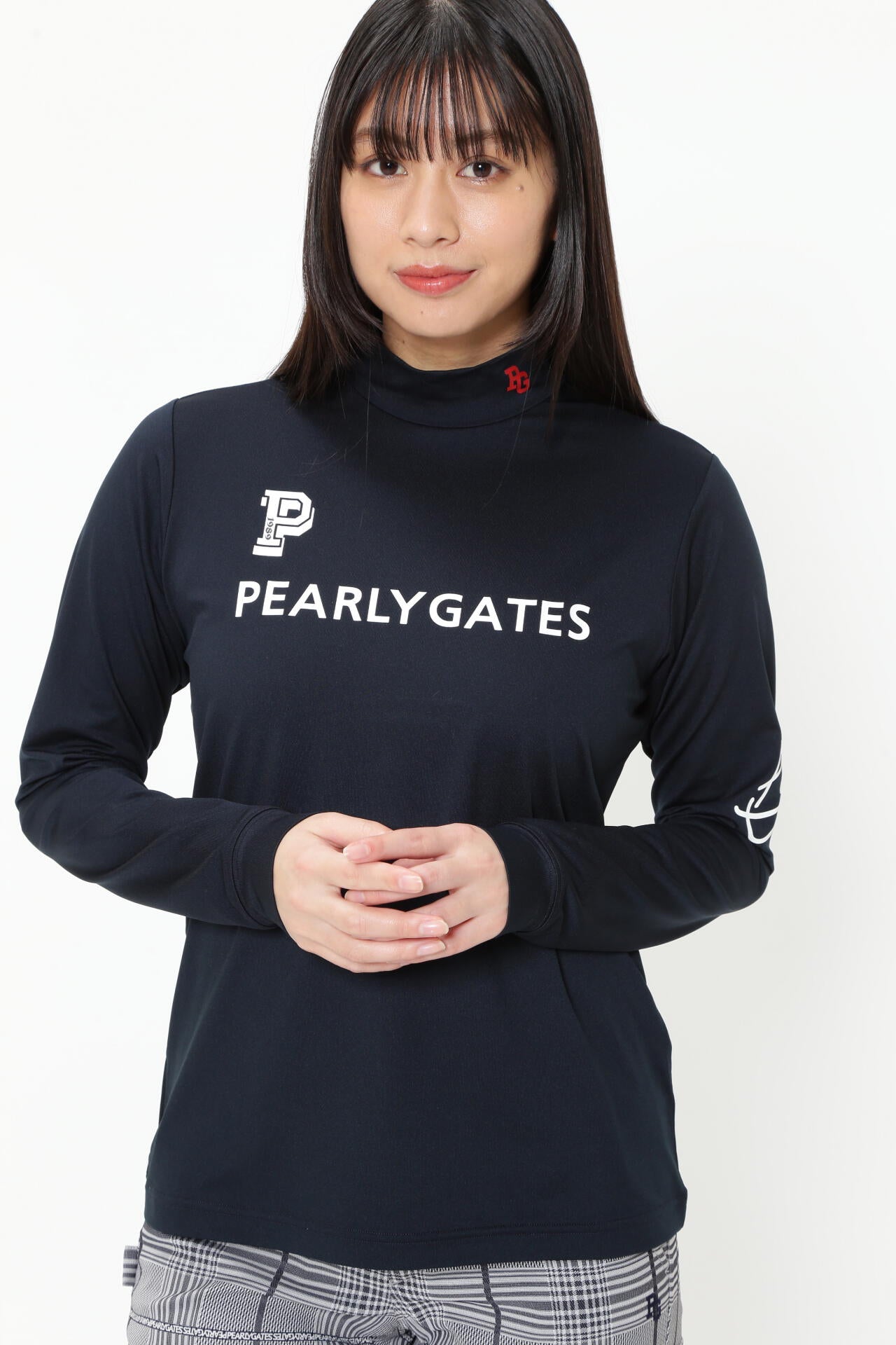 【PG BODY】E/ベアカノコ長袖モックネックカットソー