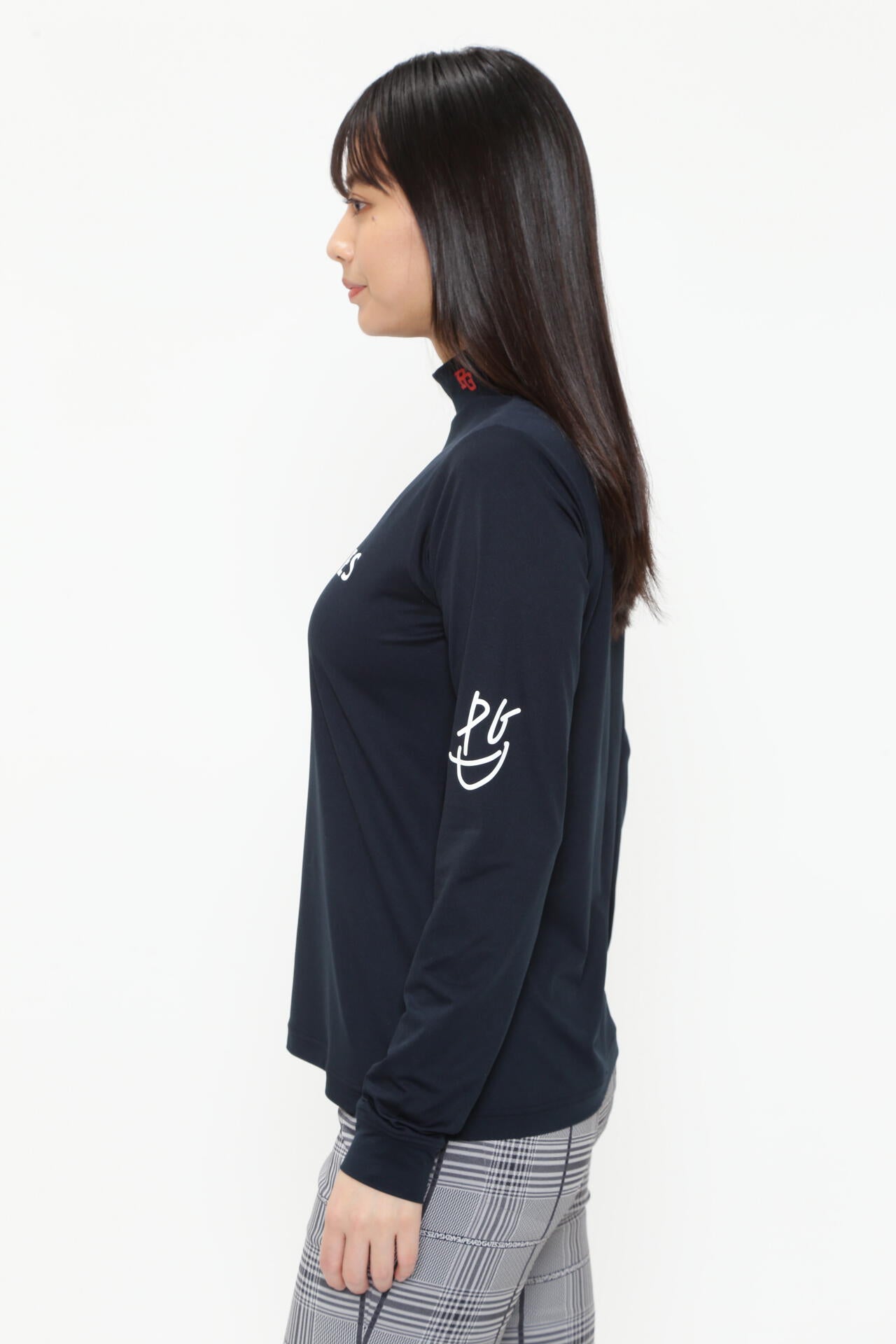 【PG BODY】E/ベアカノコ長袖モックネックカットソー