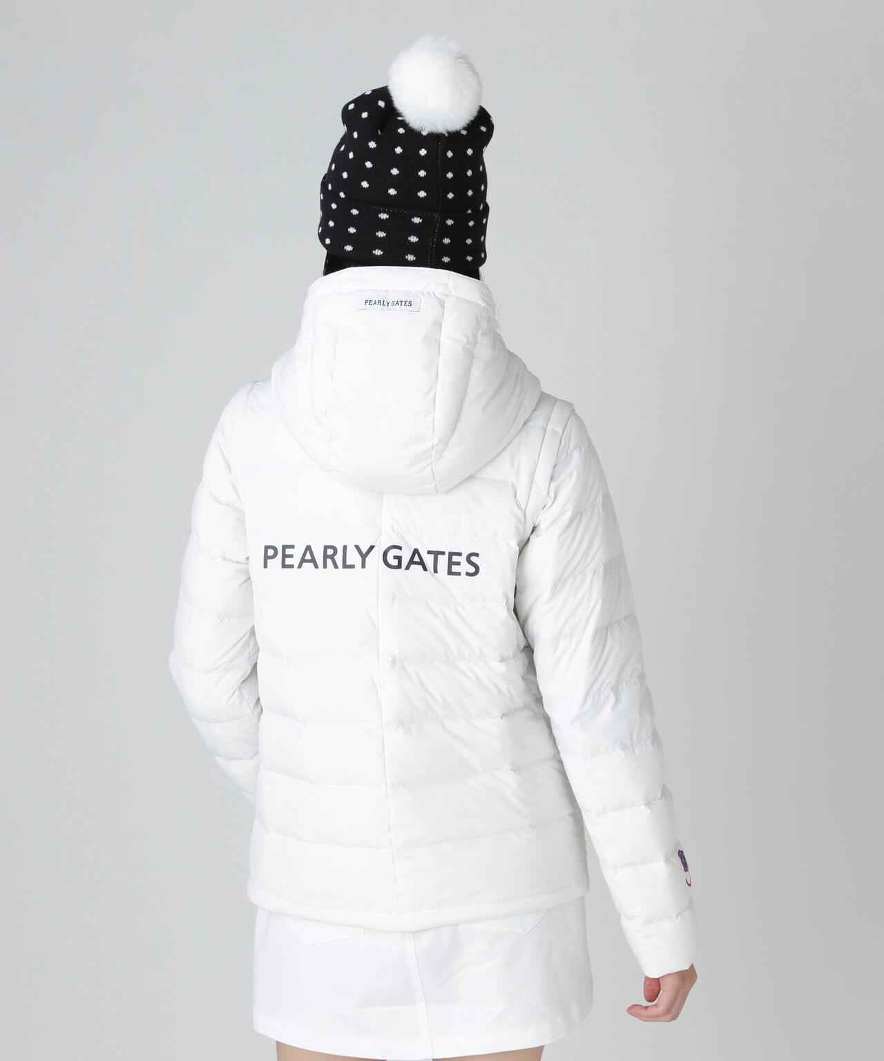 Nyストレッチタフタフーディダウンジャケット