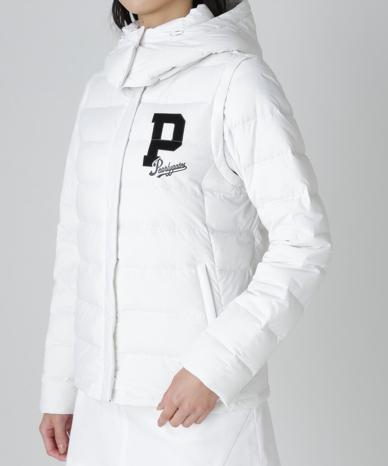 【美品サイズ5】2Way PEARLY GATESフード付きダウンジャケット Nyストレッチタフタフーディダウンジャケット | PEARLY GATES