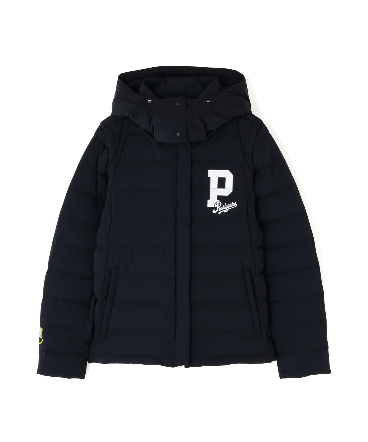 Nyストレッチタフタフーディダウンジャケット