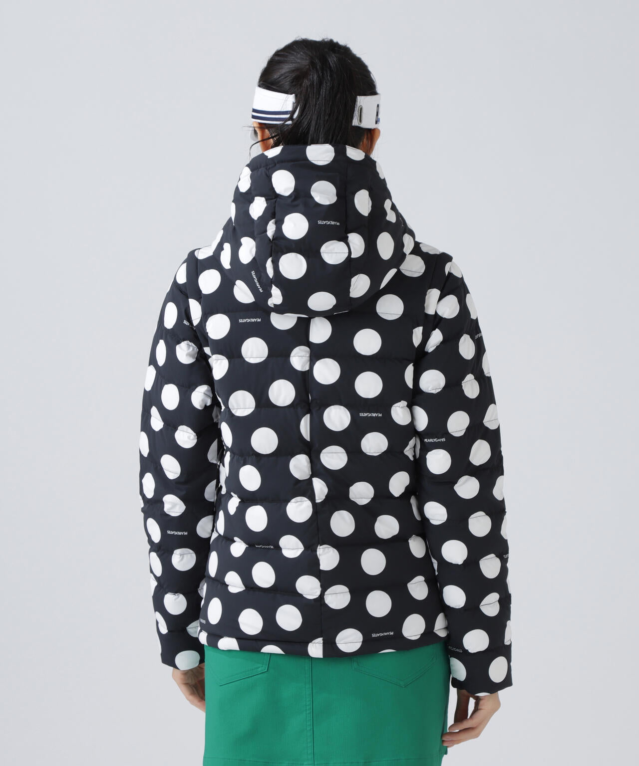 美品　パーリーゲイツ　２WAY　ニットジャケット　裏地付　迷彩　カモ柄　フード パーリーゲイツ PG マルチカモフラ柄クルーネックニット