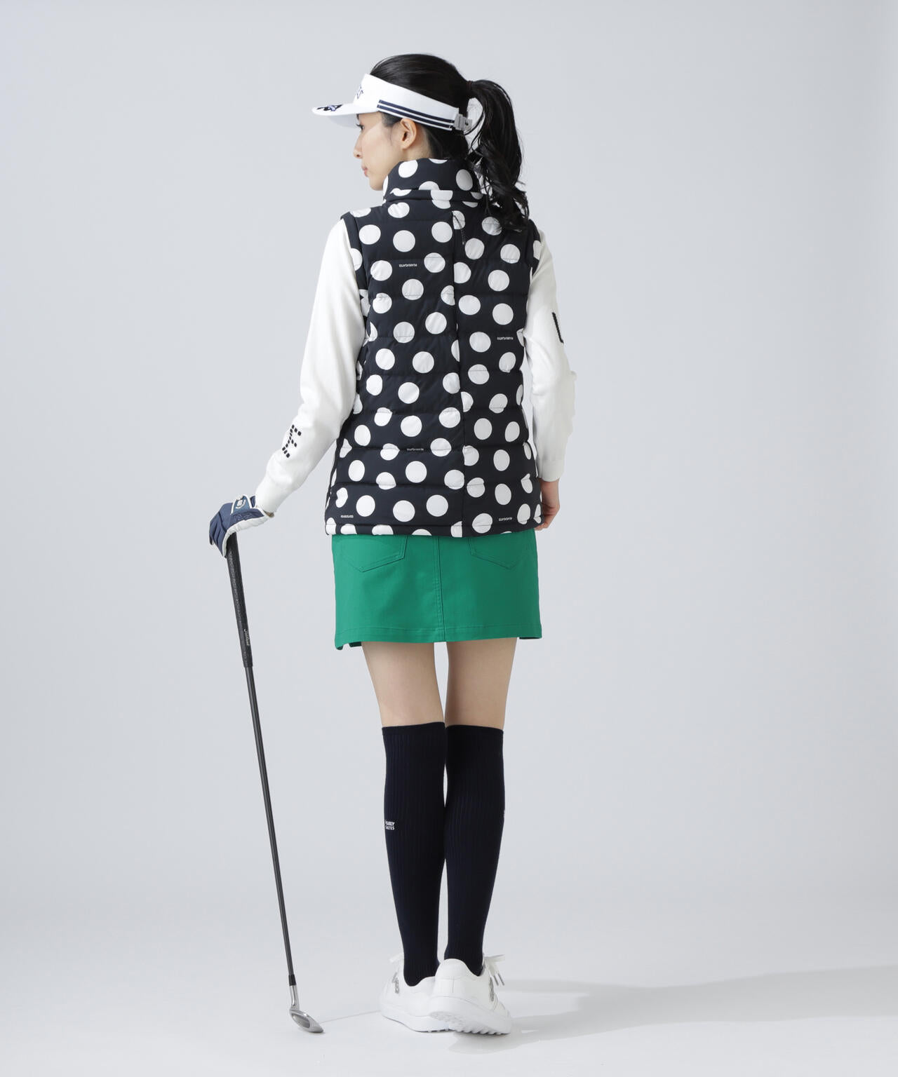 NYストレッチタフタフーディダウンジャケット ＜ランダムドット柄