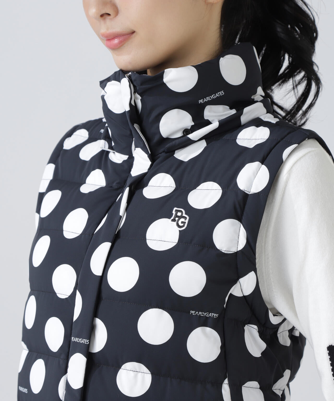 NYストレッチタフタフーディダウンジャケット ＜ランダムドット