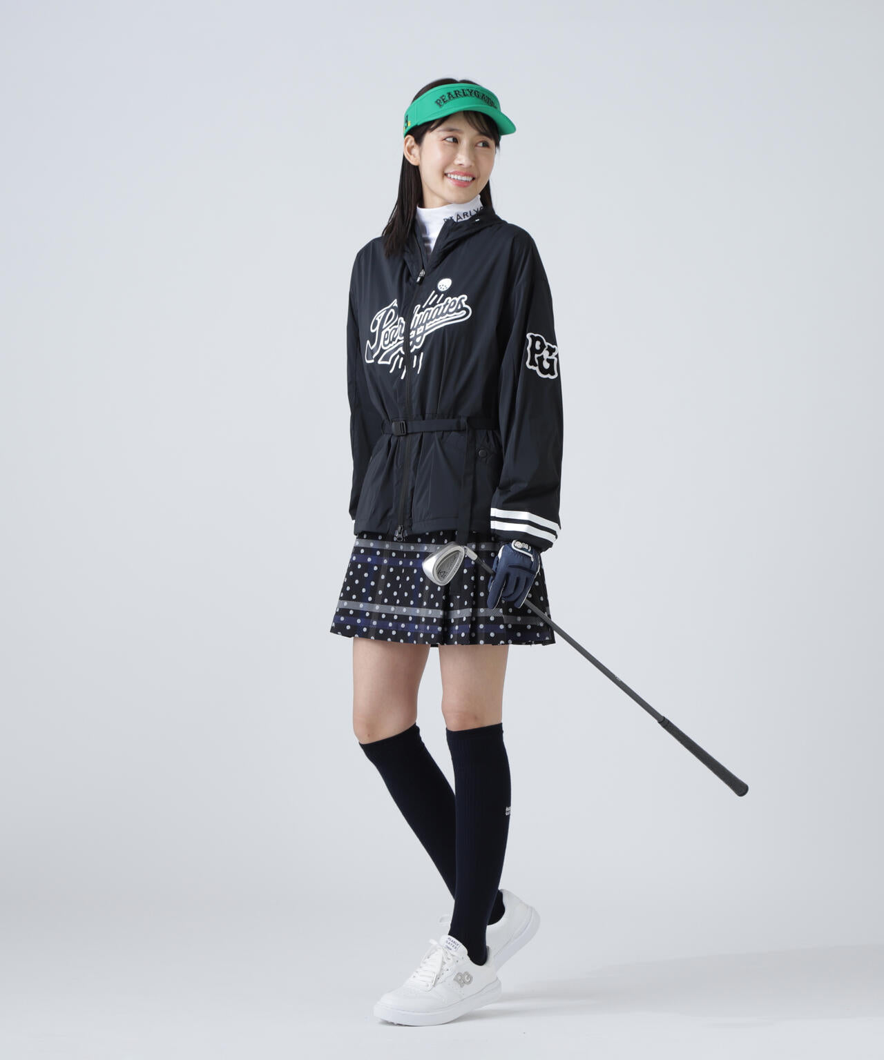 30dナイロンストレッチタフタフーディジャケット | PEARLY GATES