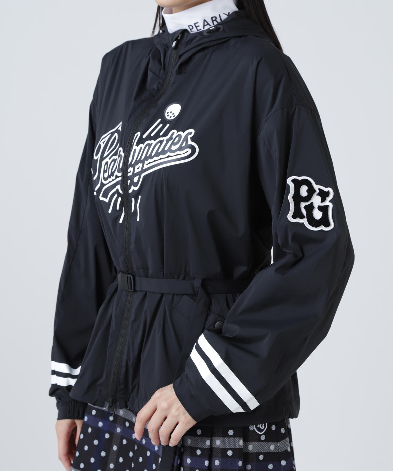 30dナイロンストレッチタフタフーディジャケット | PEARLY GATES