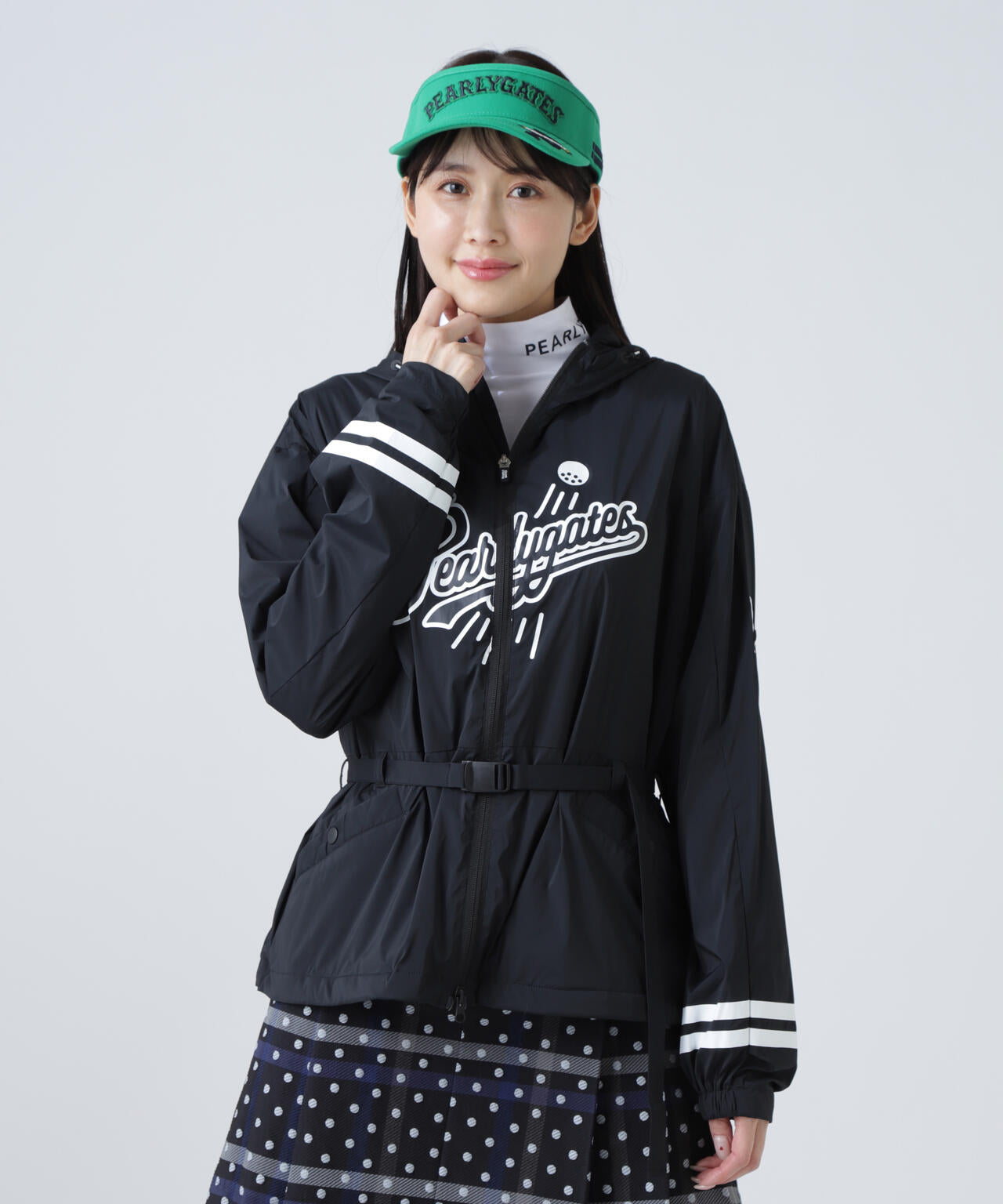 30dナイロンストレッチタフタフーディジャケット | PEARLY GATES