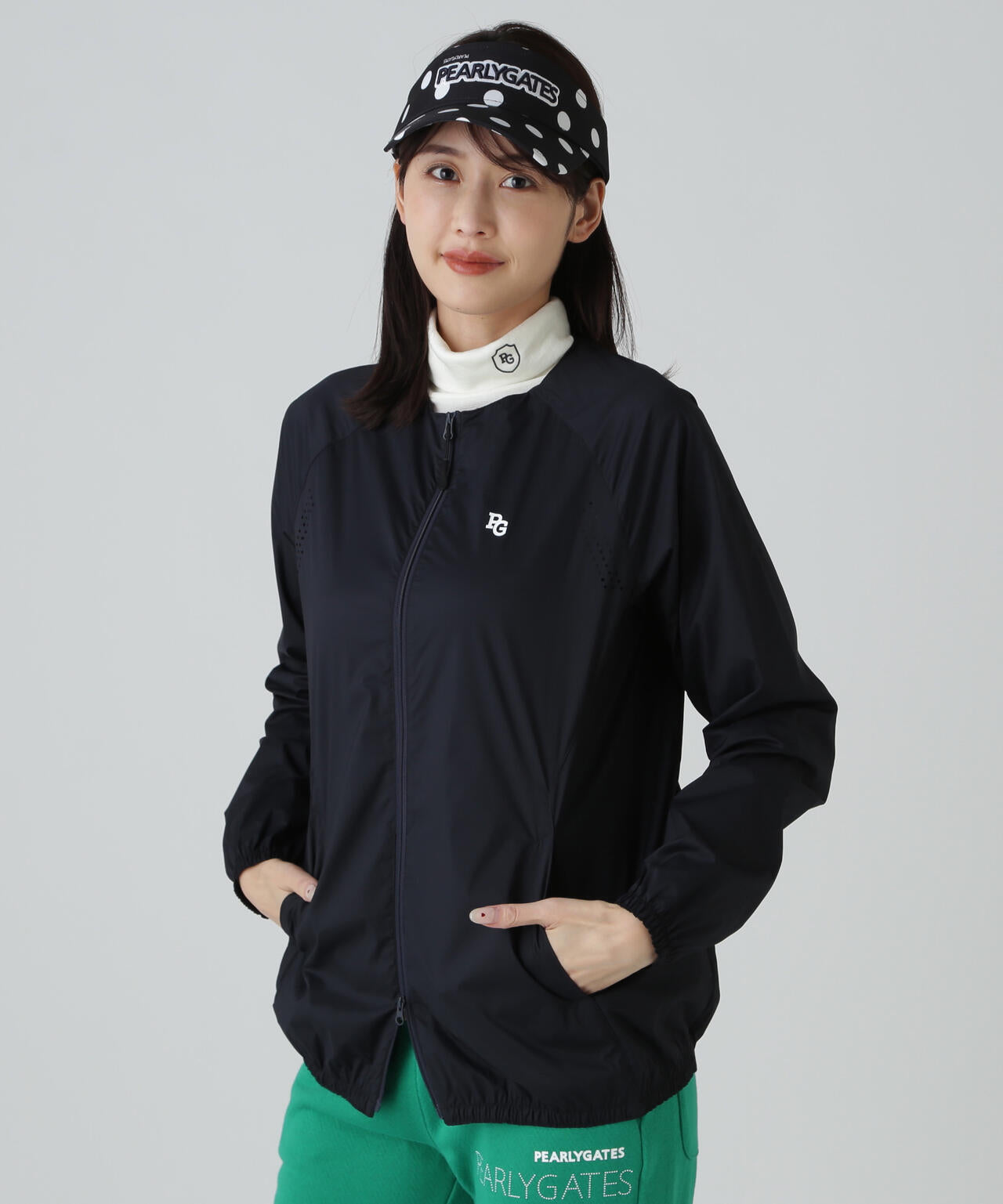1 パーリーゲイツ リブグラデーション ビッグロゴ 撥水 ジップブルゾン 030 1 パーリーゲイツ リブグラデーション ビッグロゴ 撥水 ジップ