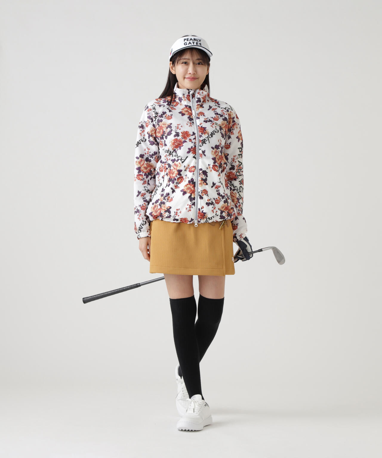 Peミニリップ中綿ジップアップブルゾン ＜繊細花柄＞