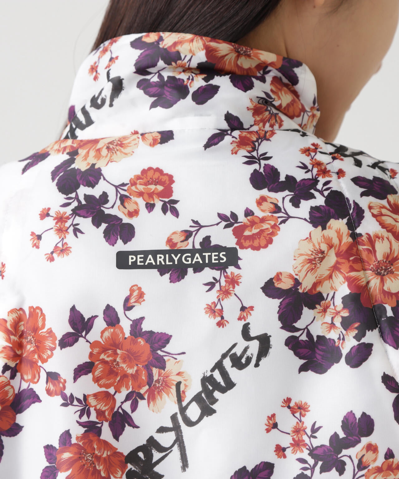 Peミニリップ中綿ジップアップブルゾン ＜繊細花柄＞