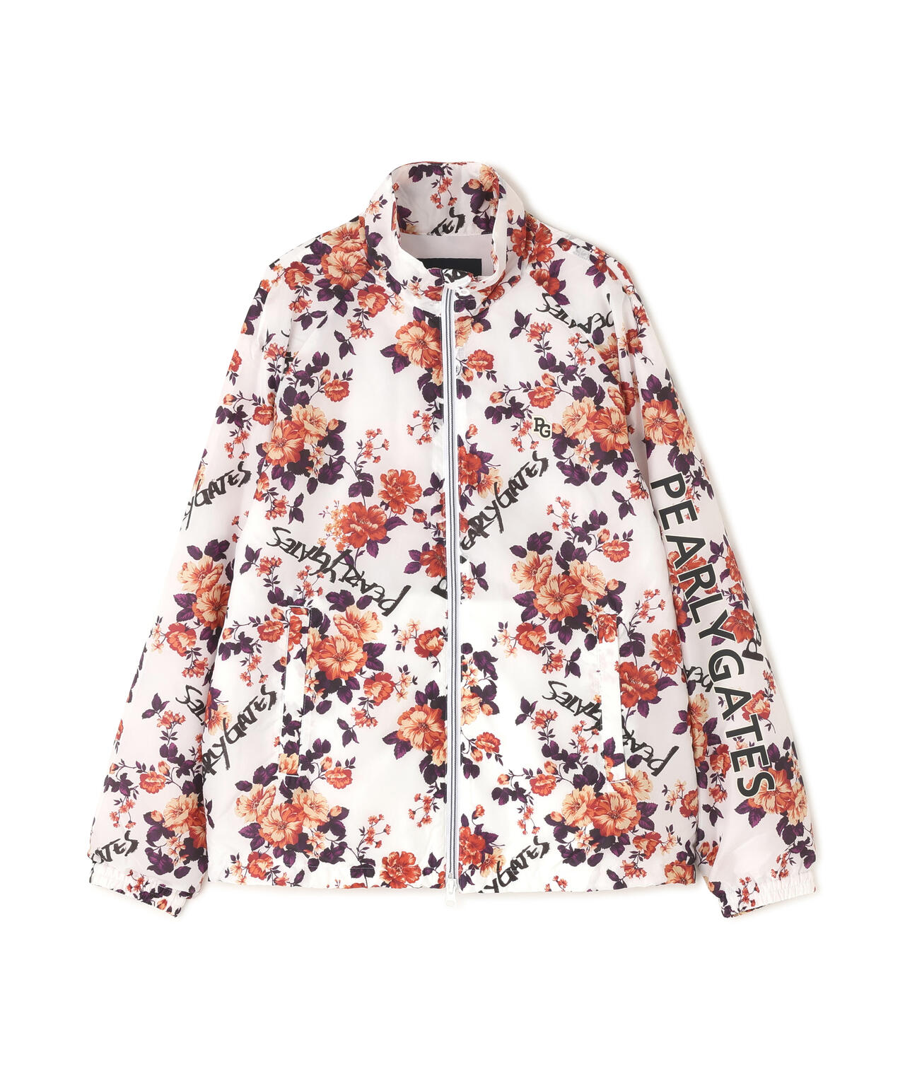 Peミニリップ中綿ジップアップブルゾン ＜繊細花柄＞
