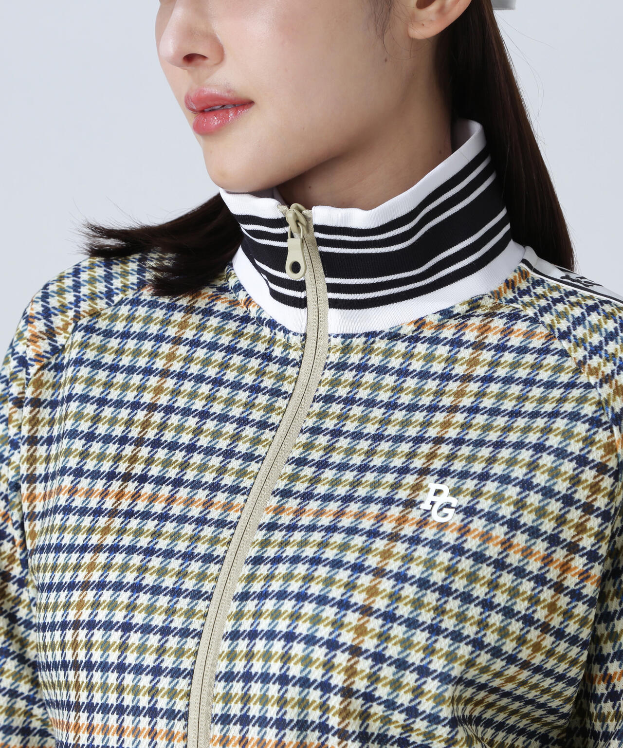 新品★37,400円 パーリーゲイツ ポリエステルニット フルジップブルゾン M 71GJf1Y4-DL.jpg