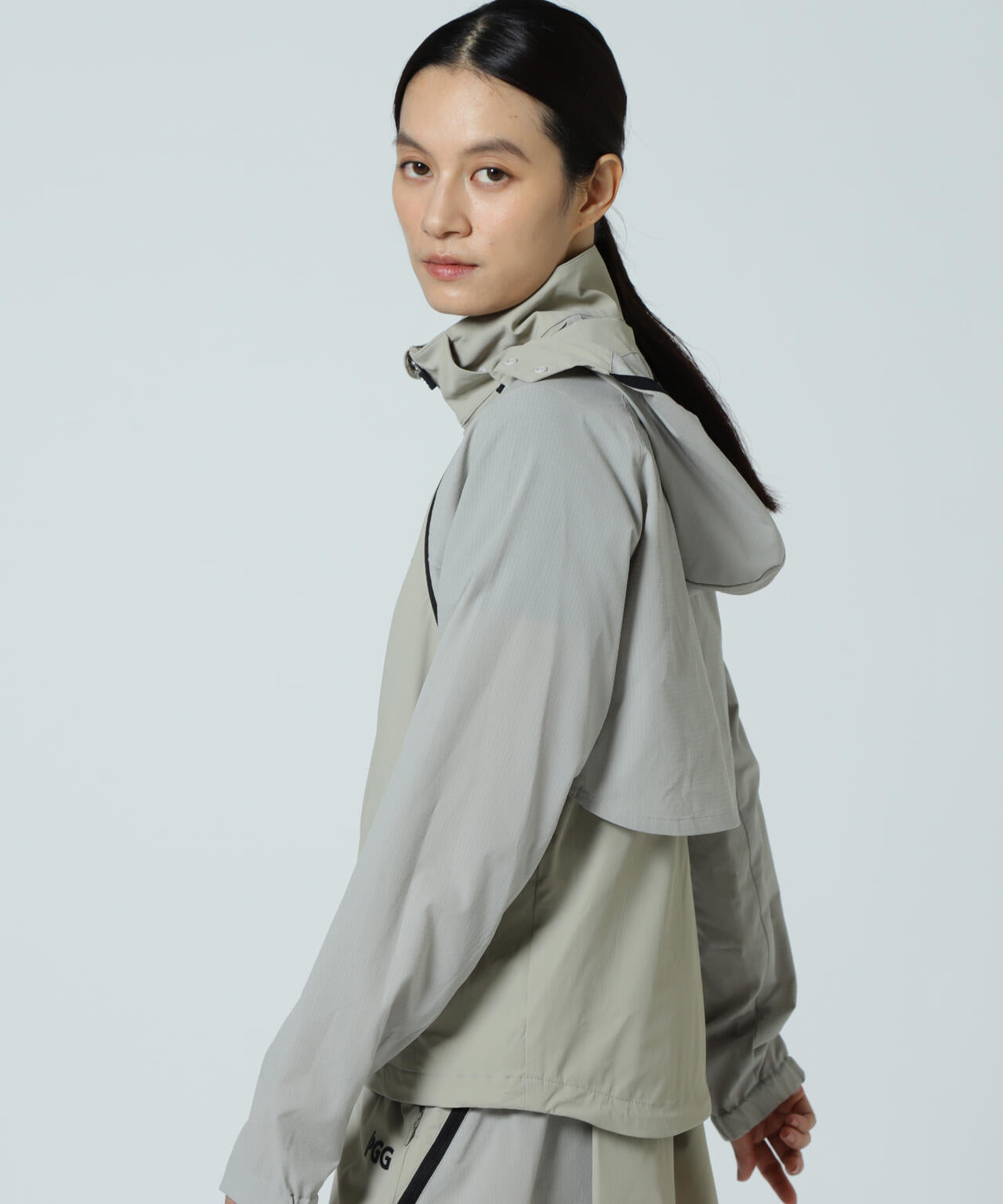 【PGG】【直営店舗&公式オンライン限定】Nyドビーストレッチ×DOTAIR 2WAY フーディブルゾン (LADIES)