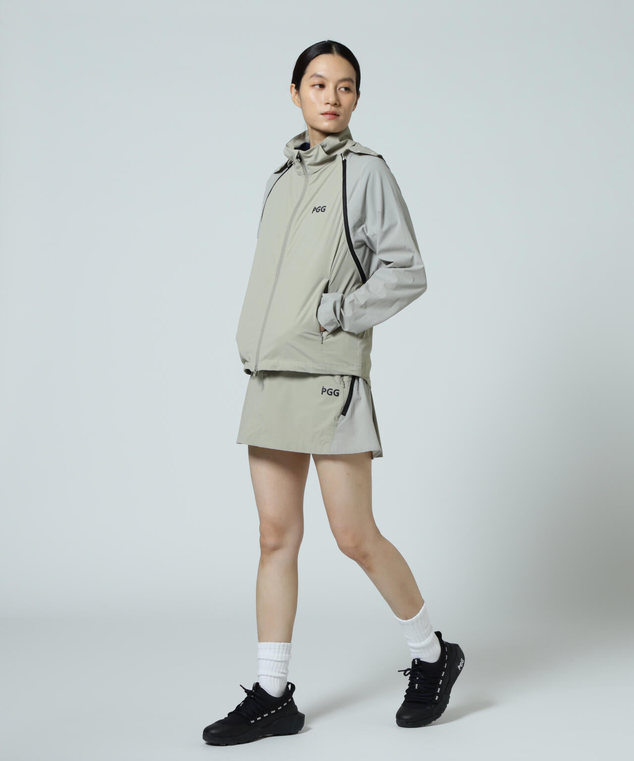 【PGG】【直営店舗&公式オンライン限定】Nyドビーストレッチ×DOTAIR 2WAY フーディブルゾン (LADIES)