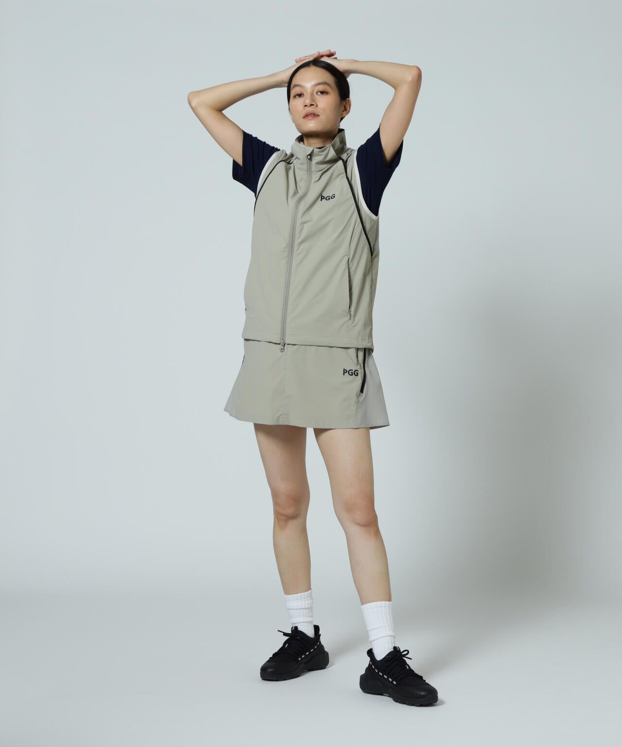 【PGG】【直営店舗&公式オンライン限定】Nyドビーストレッチ×DOTAIR 2WAY フーディブルゾン (LADIES)